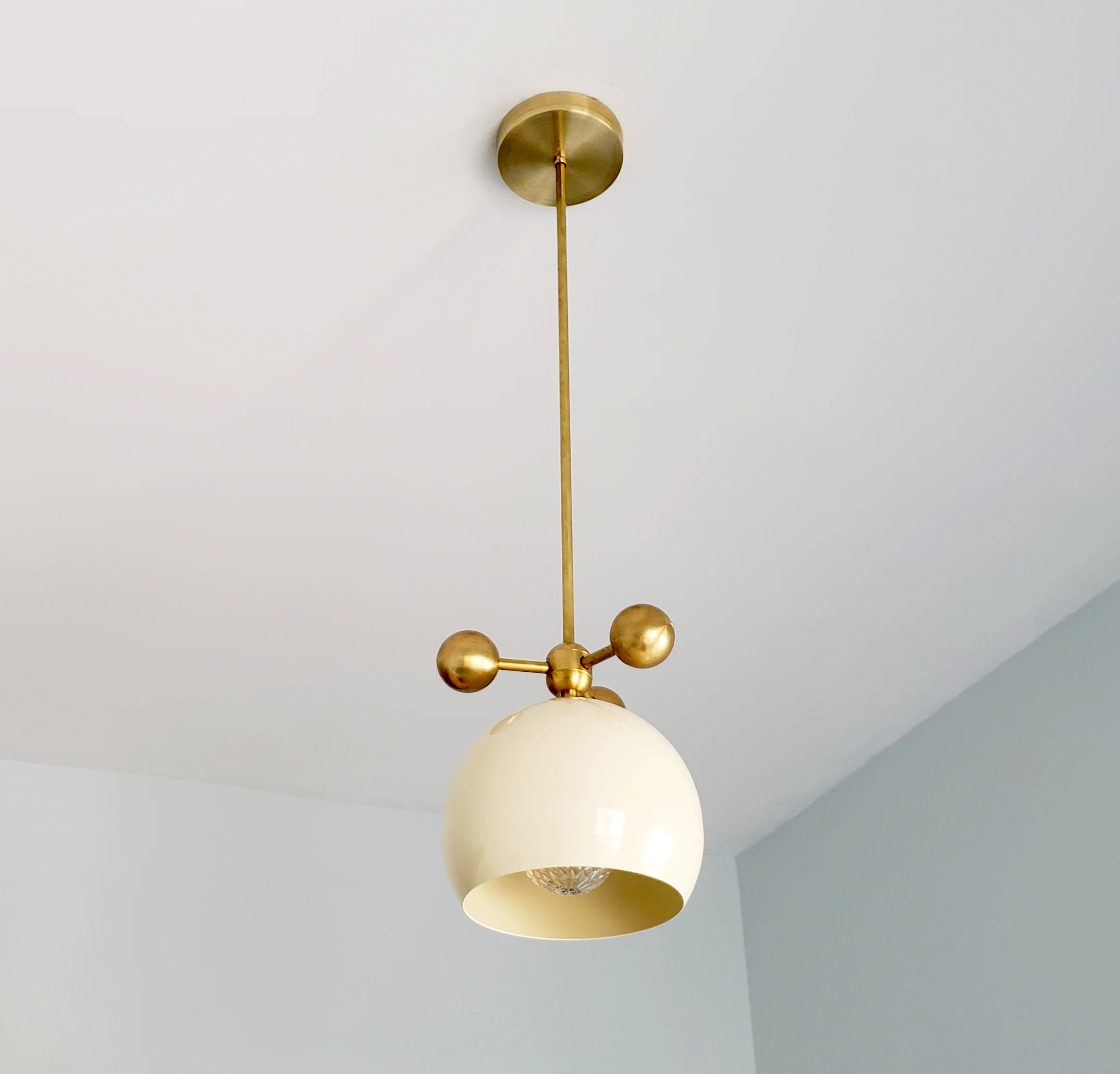 Large Loa Pendant with Brass Orbs - Image 13