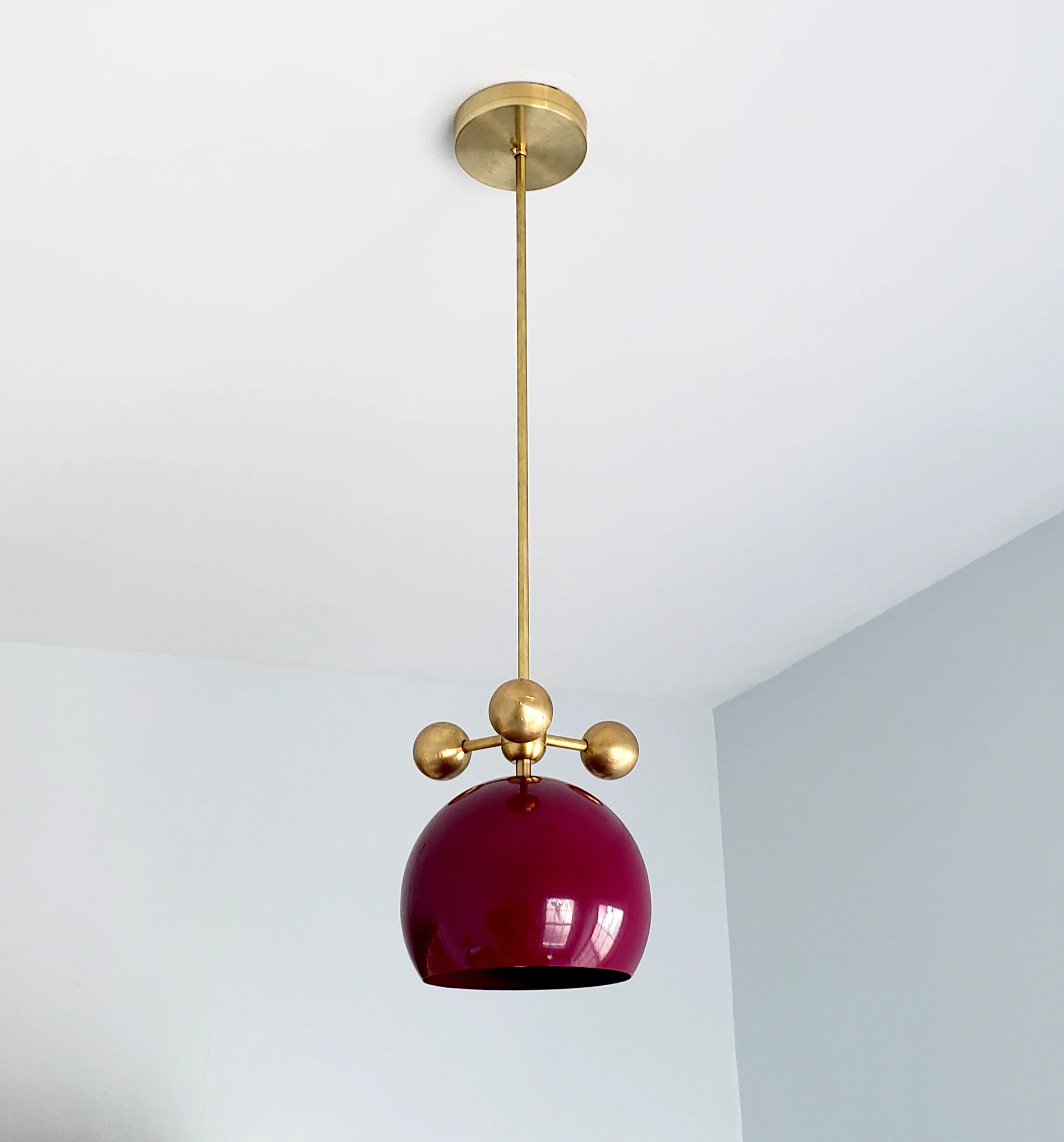 Large Loa Pendant with Brass Orbs - Image 14
