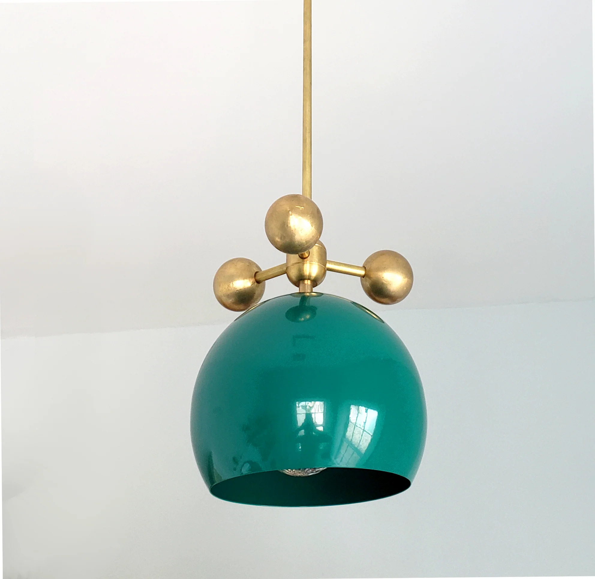 Large Loa Pendant with Brass Orbs - Image 6