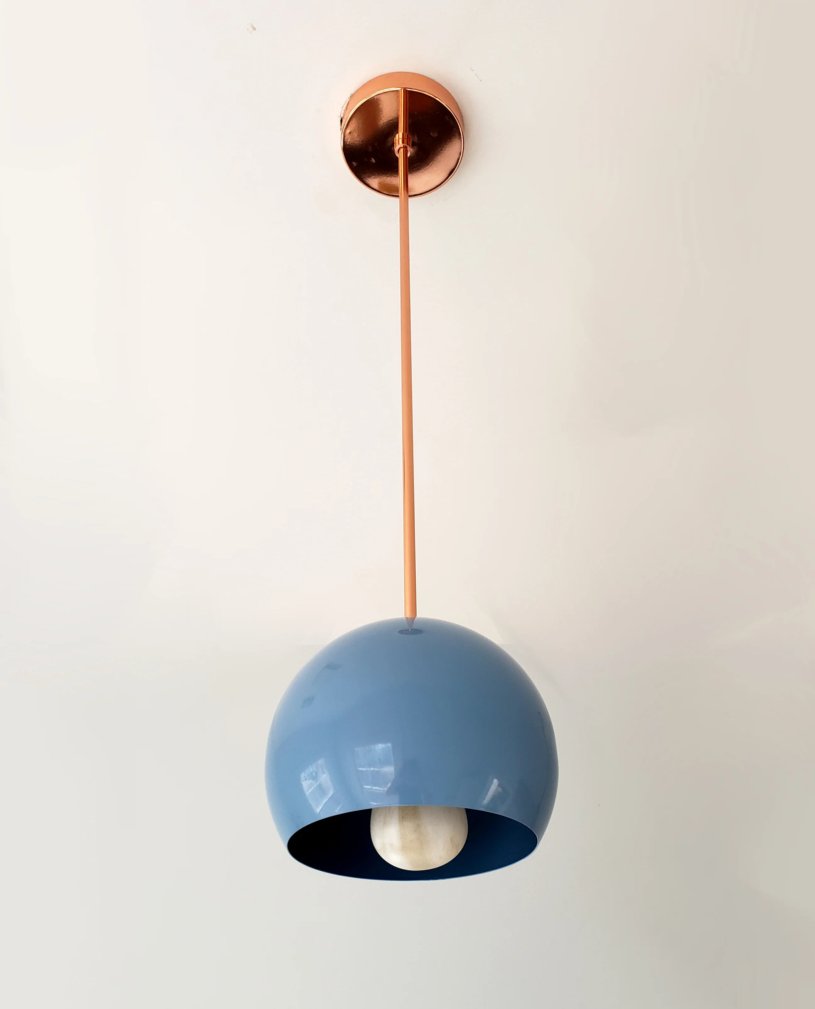 Large Loa Pendant with Hydrangea Blue Shade - Image 4