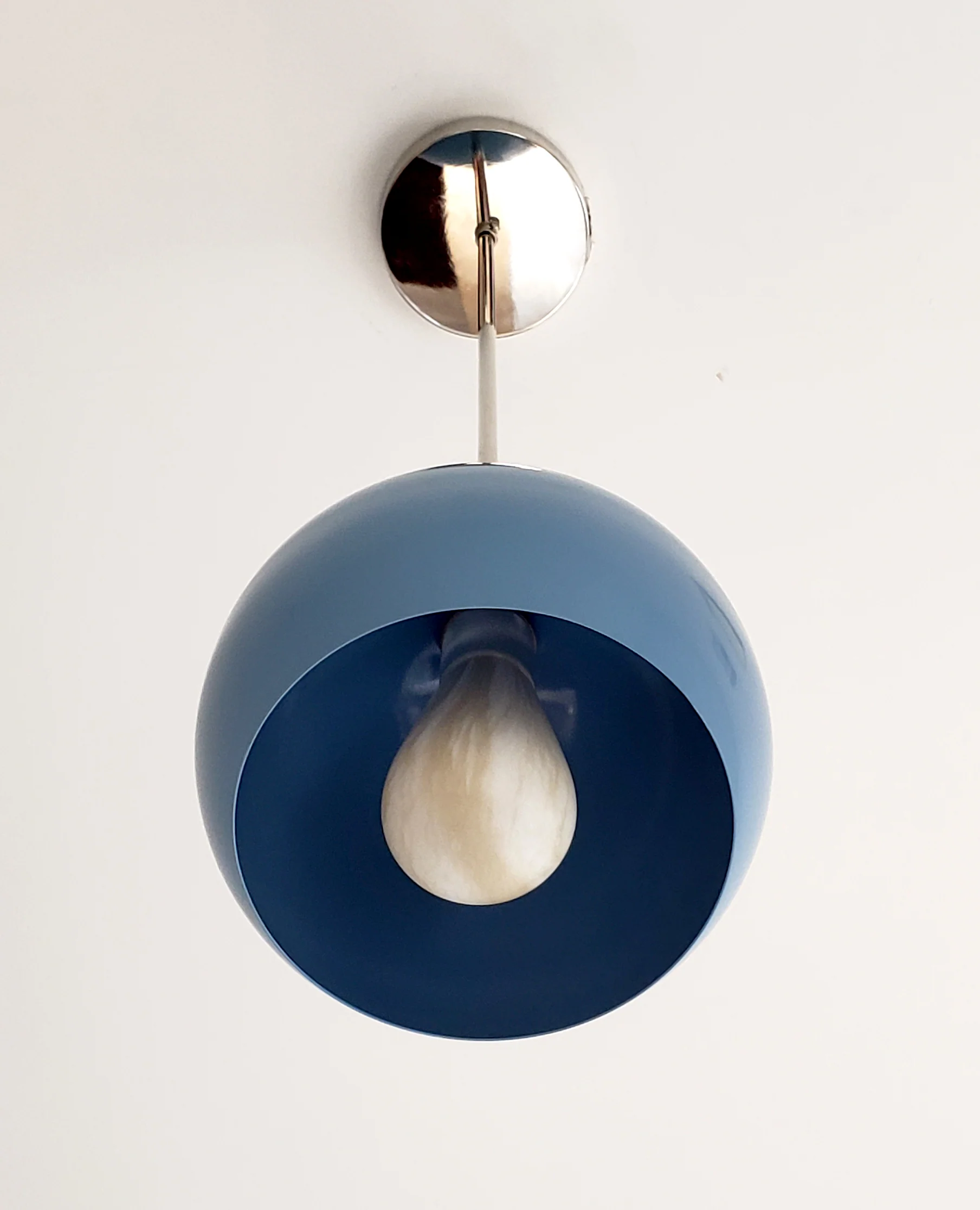 Large Loa Pendant with Hydrangea Blue Shade - Image 5