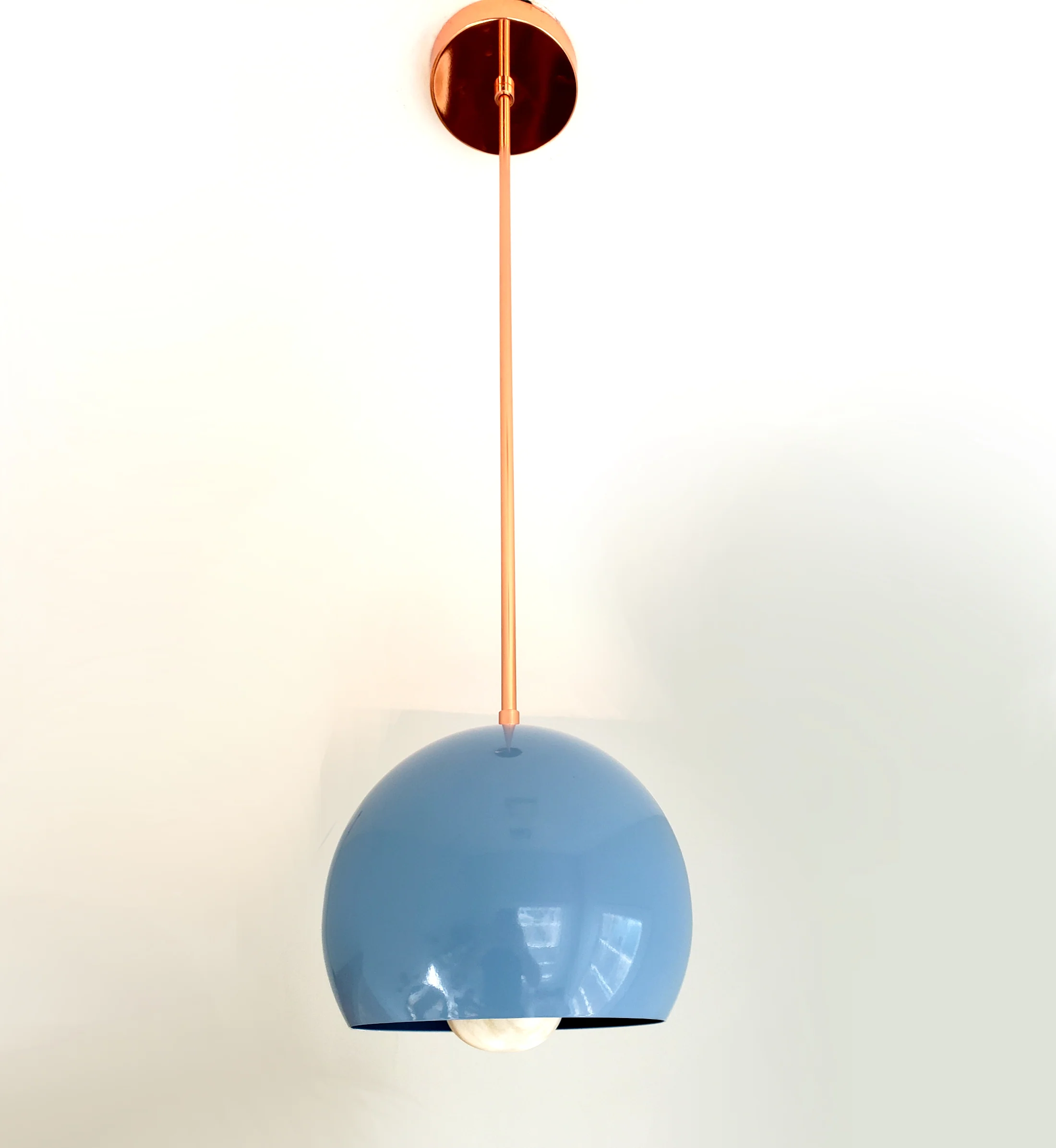 Large Loa Pendant with Hydrangea Blue Shade - Image 6
