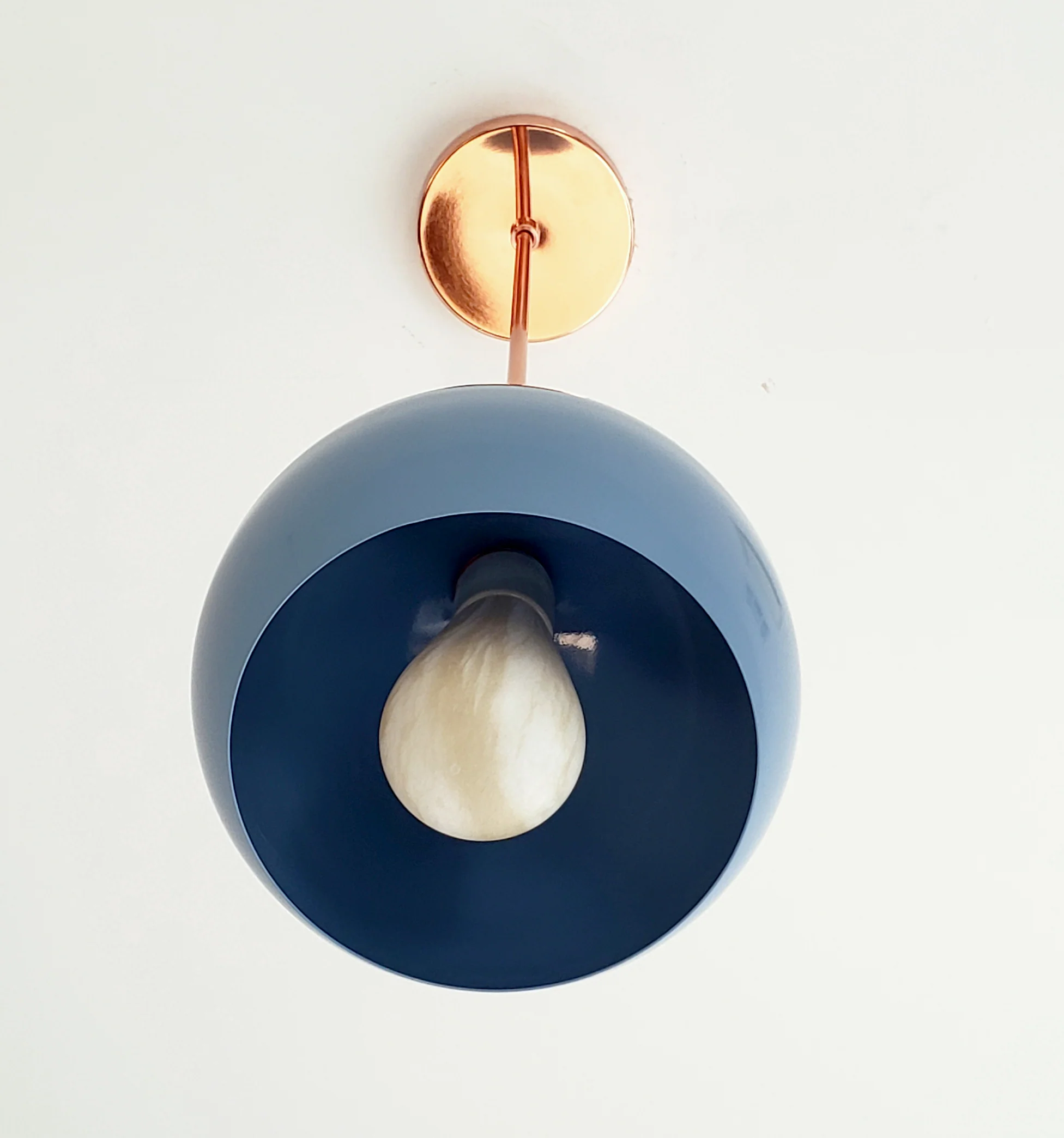 Large Loa Pendant with Hydrangea Blue Shade - Image 9