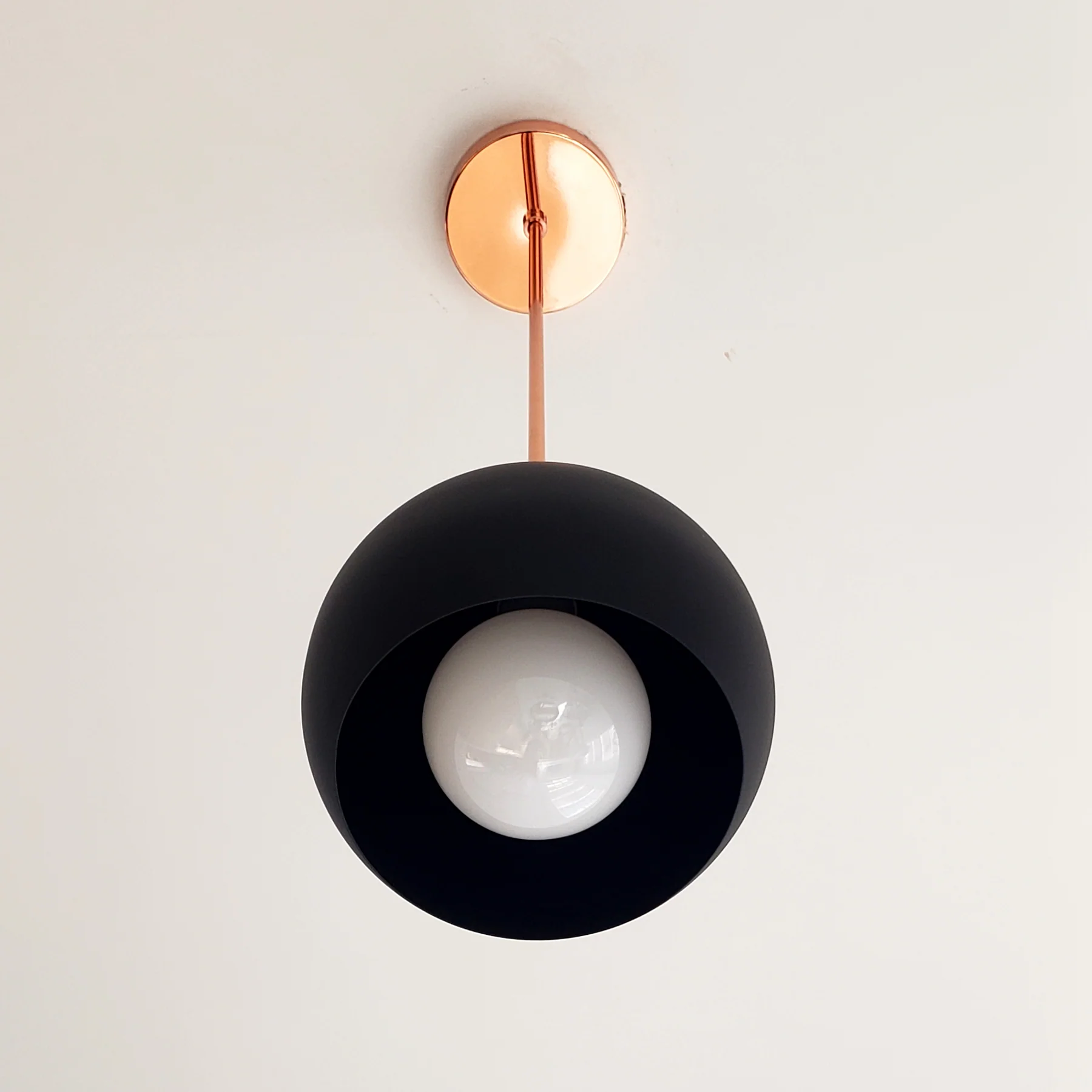 Large Loa Pendant with Matte Black Shade - Image 9