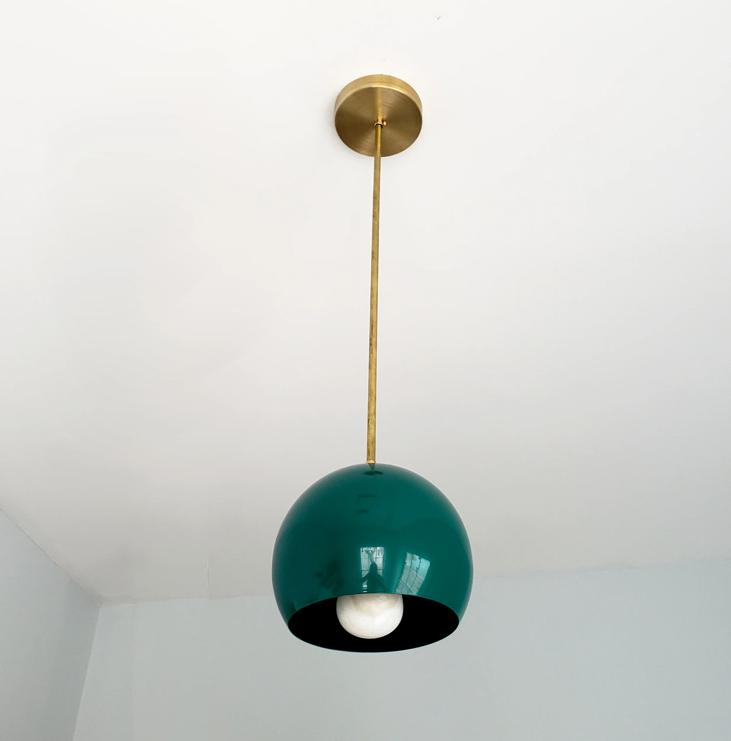 Large Loa Pendant with Mermaid Green Shade - Image 4