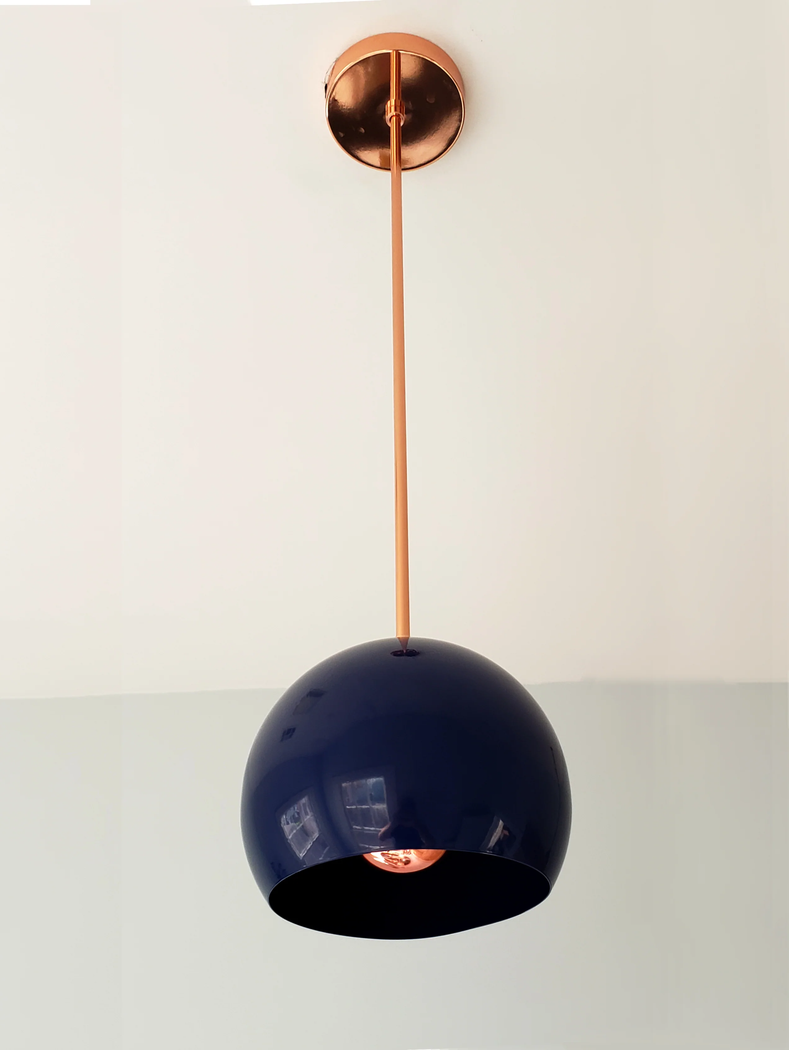 Large Loa Pendant with Navy Shade - Image 3