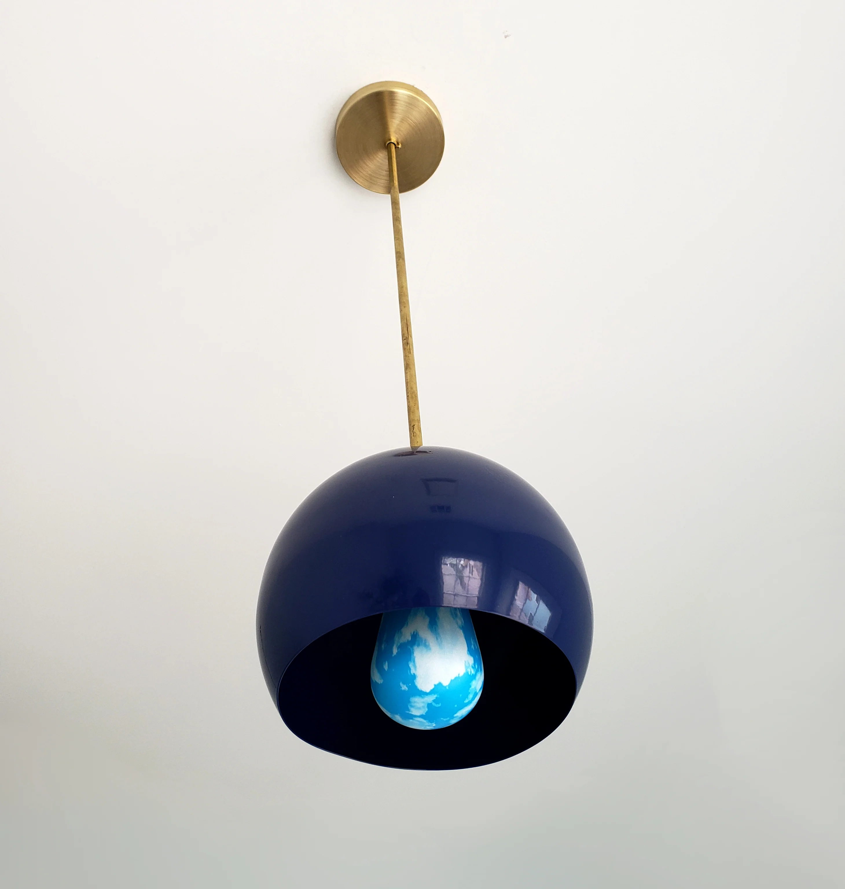 Large Loa Pendant with Navy Shade - Image 8