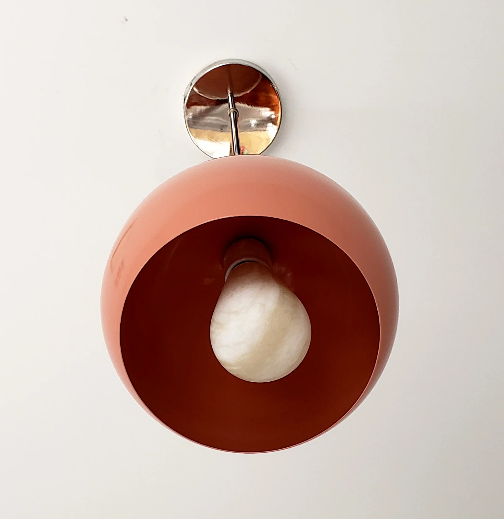 Large Loa Pendant with Peach Shade - Image 2