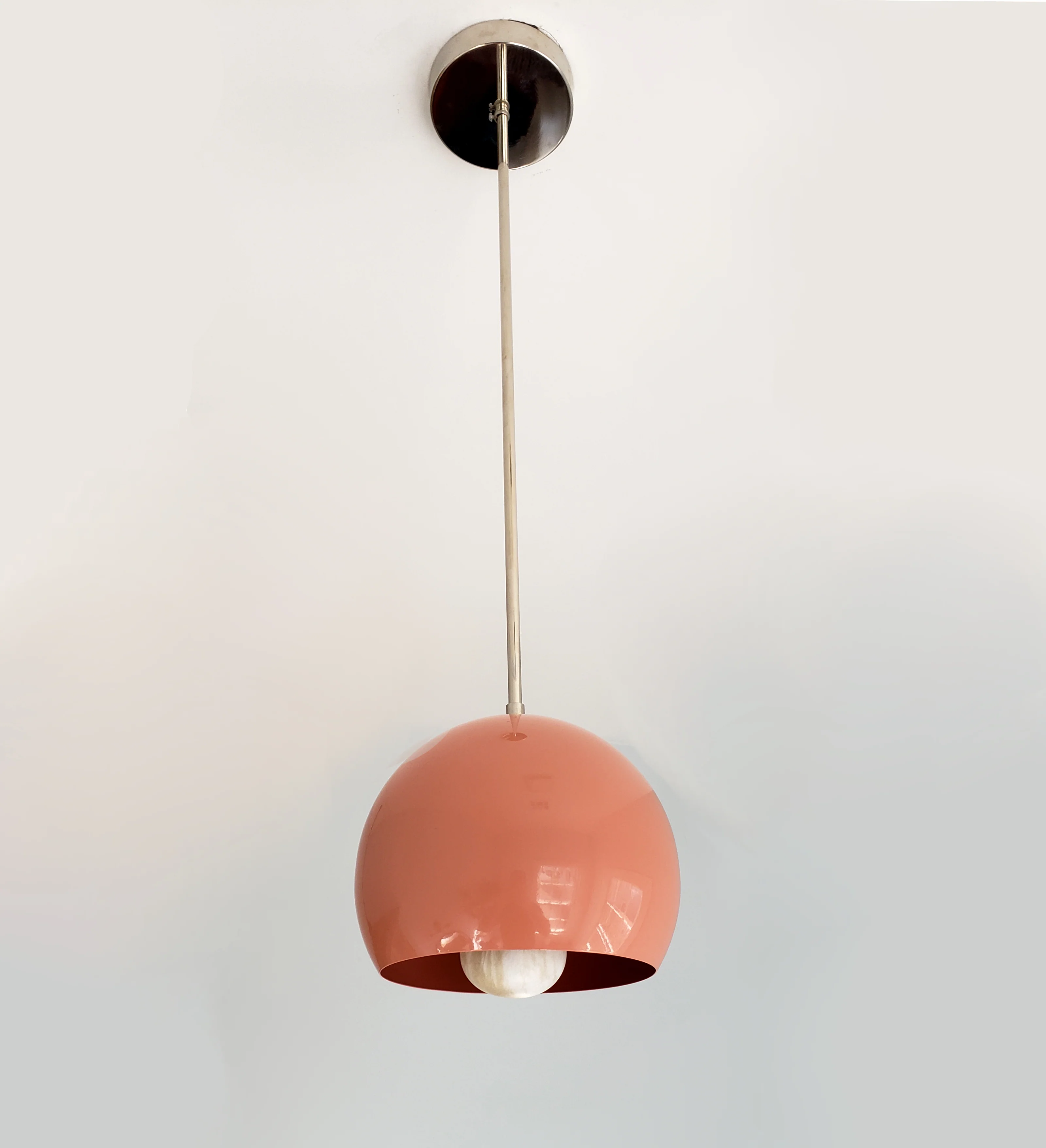 Large Loa Pendant with Peach Shade - Image 6