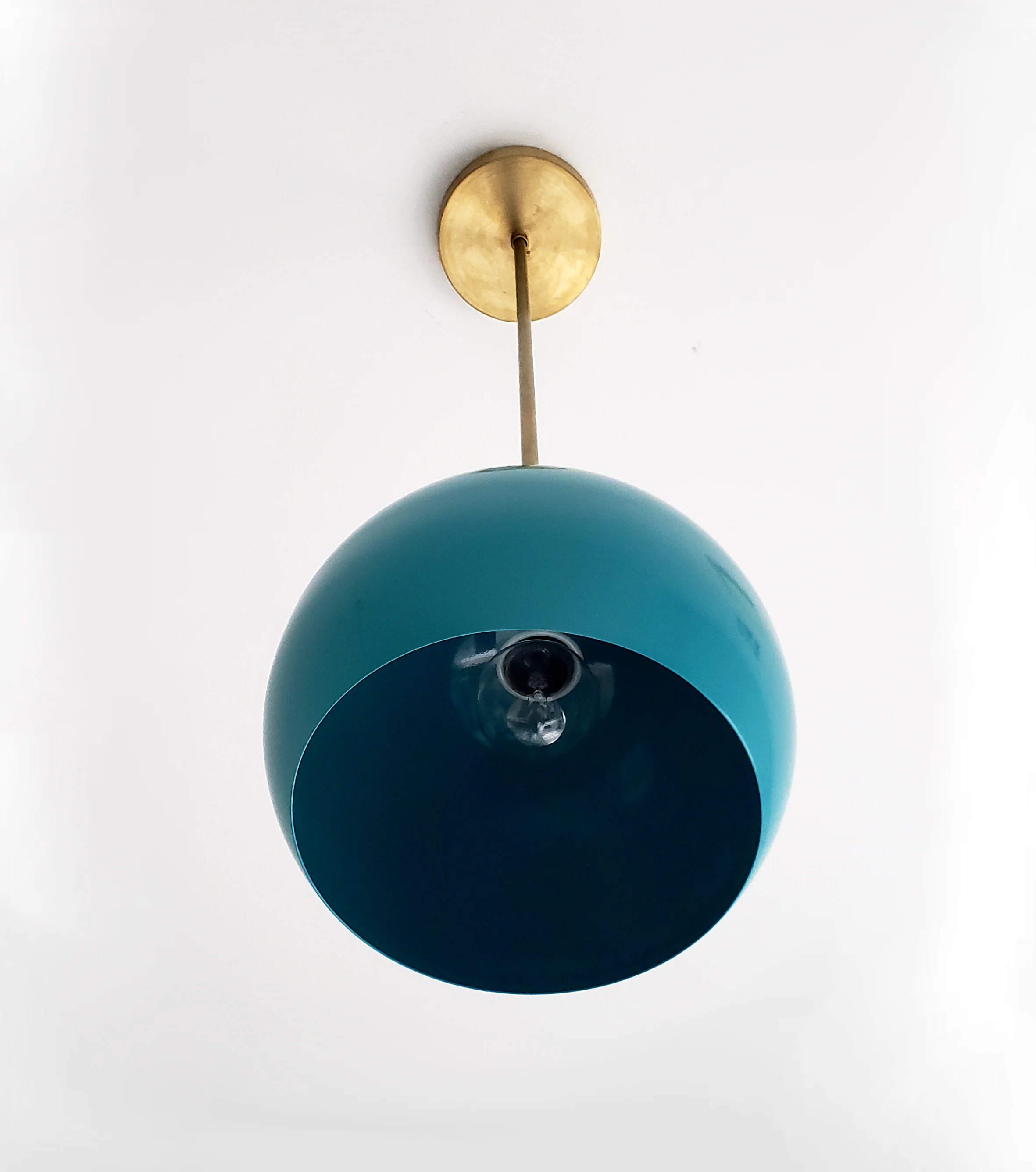 Large Loa Pendant with Teal Shade - Image 2