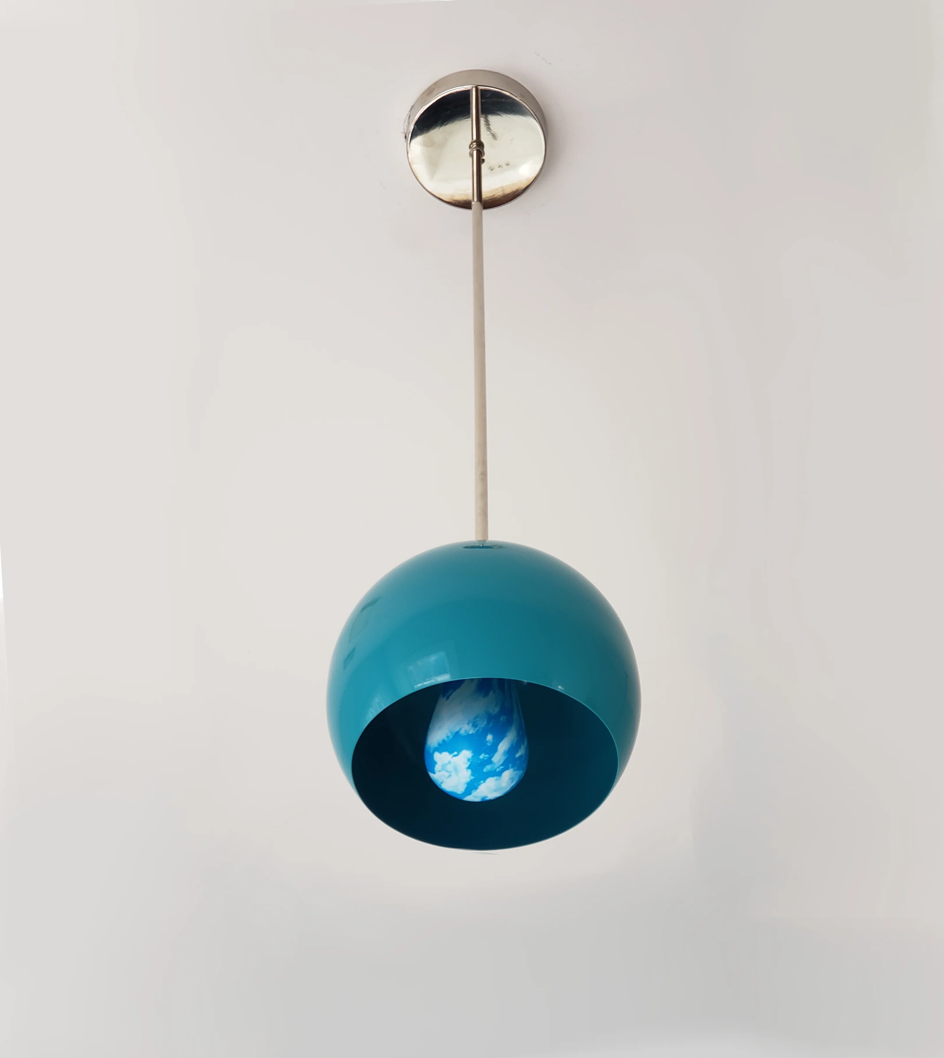 Large Loa Pendant with Teal Shade - Image 3