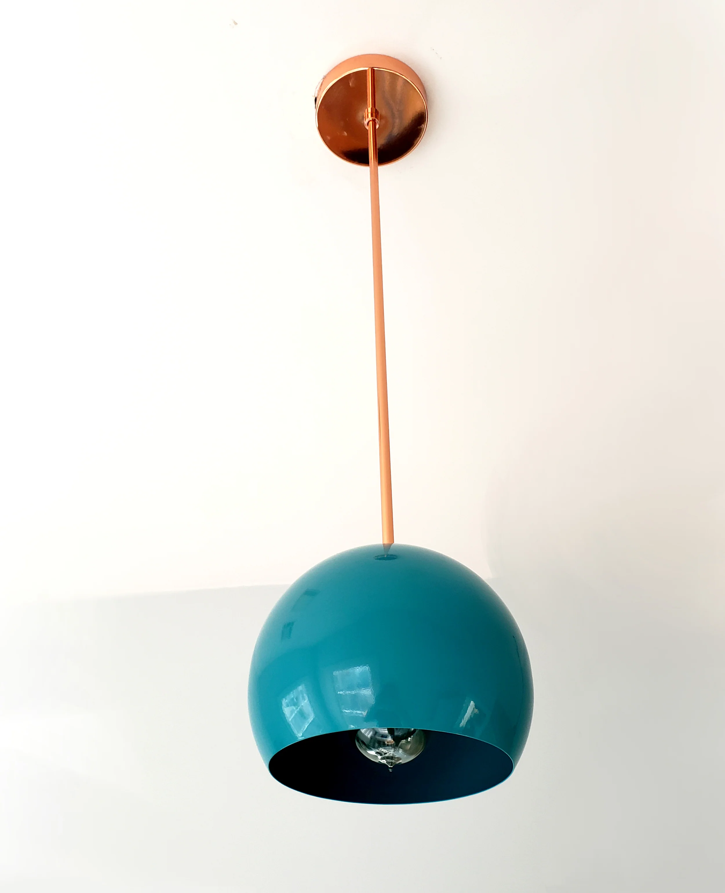 Large Loa Pendant with Teal Shade - Image 4