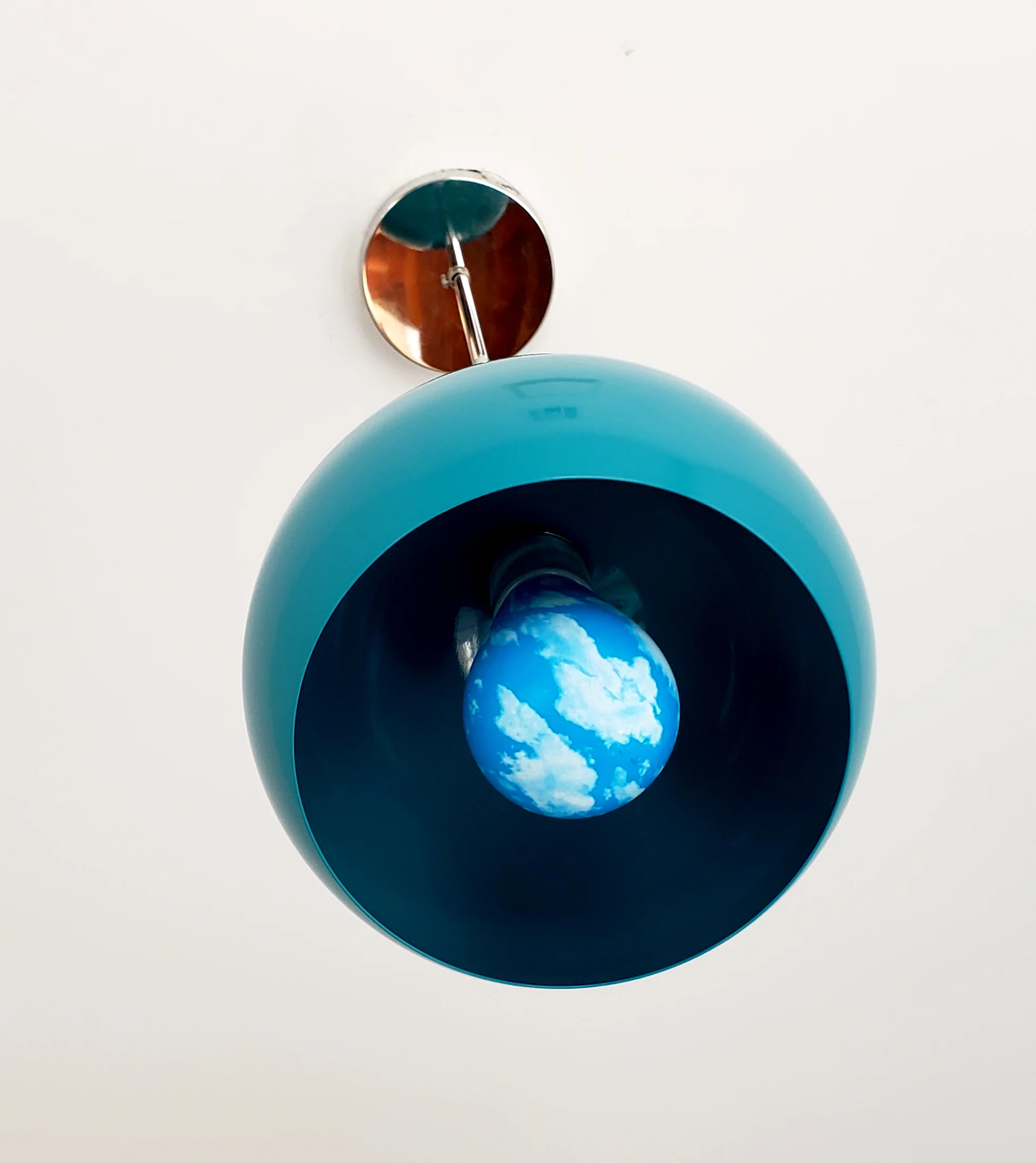 Large Loa Pendant with Teal Shade - Image 6