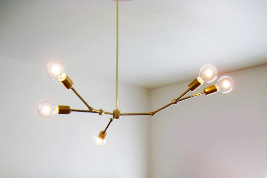 Linden Chandelier: Modern 5-light Asymmetric Chandelier - Image 2