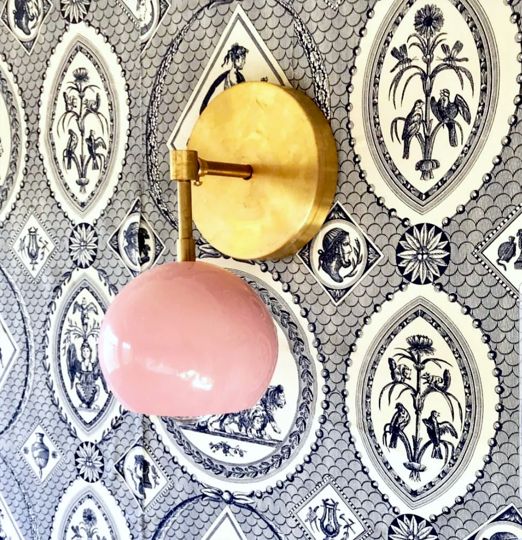 Loa Sconce with Blush Pink Shade - Image 19