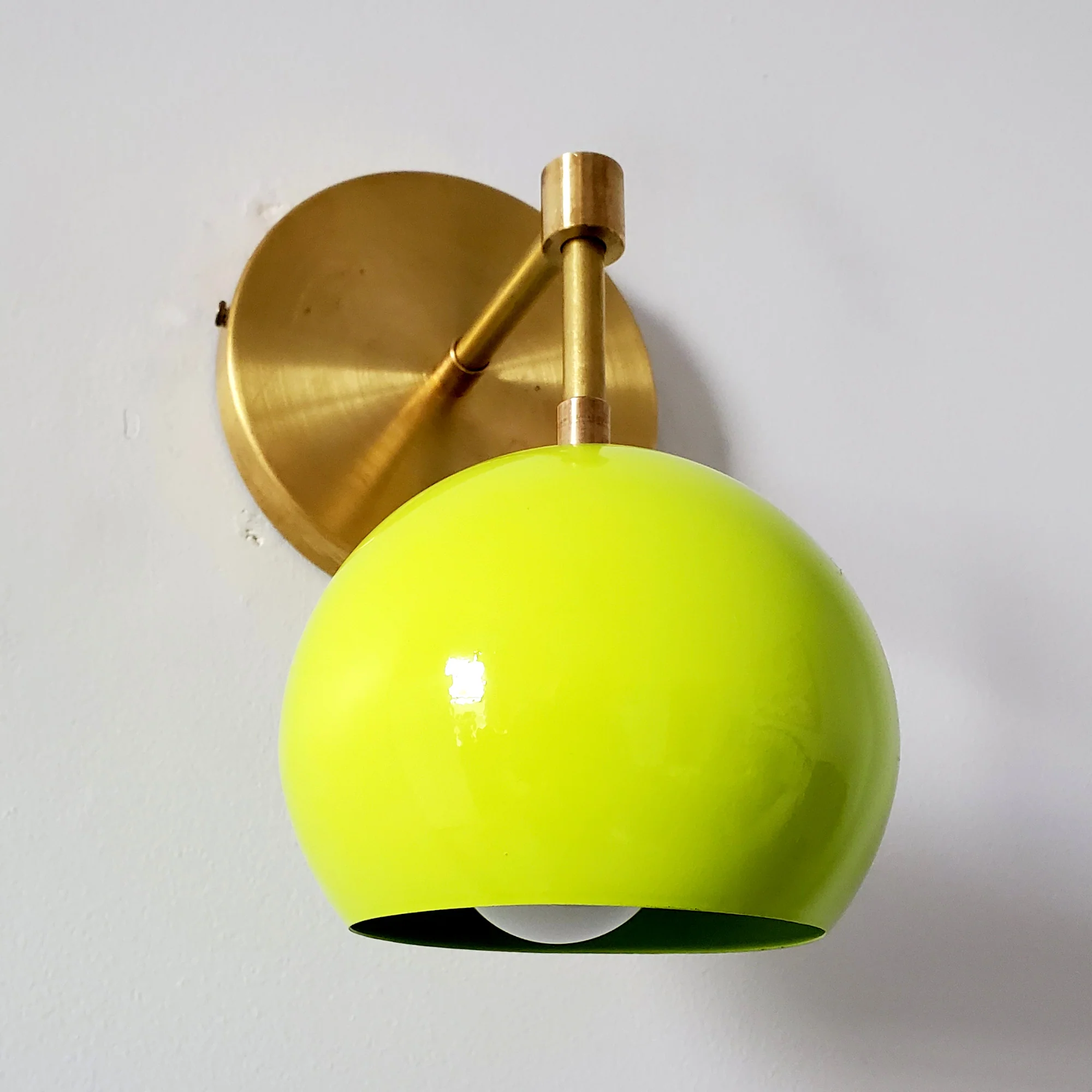 Loa Sconce with Chartreuse Shade - Image 4