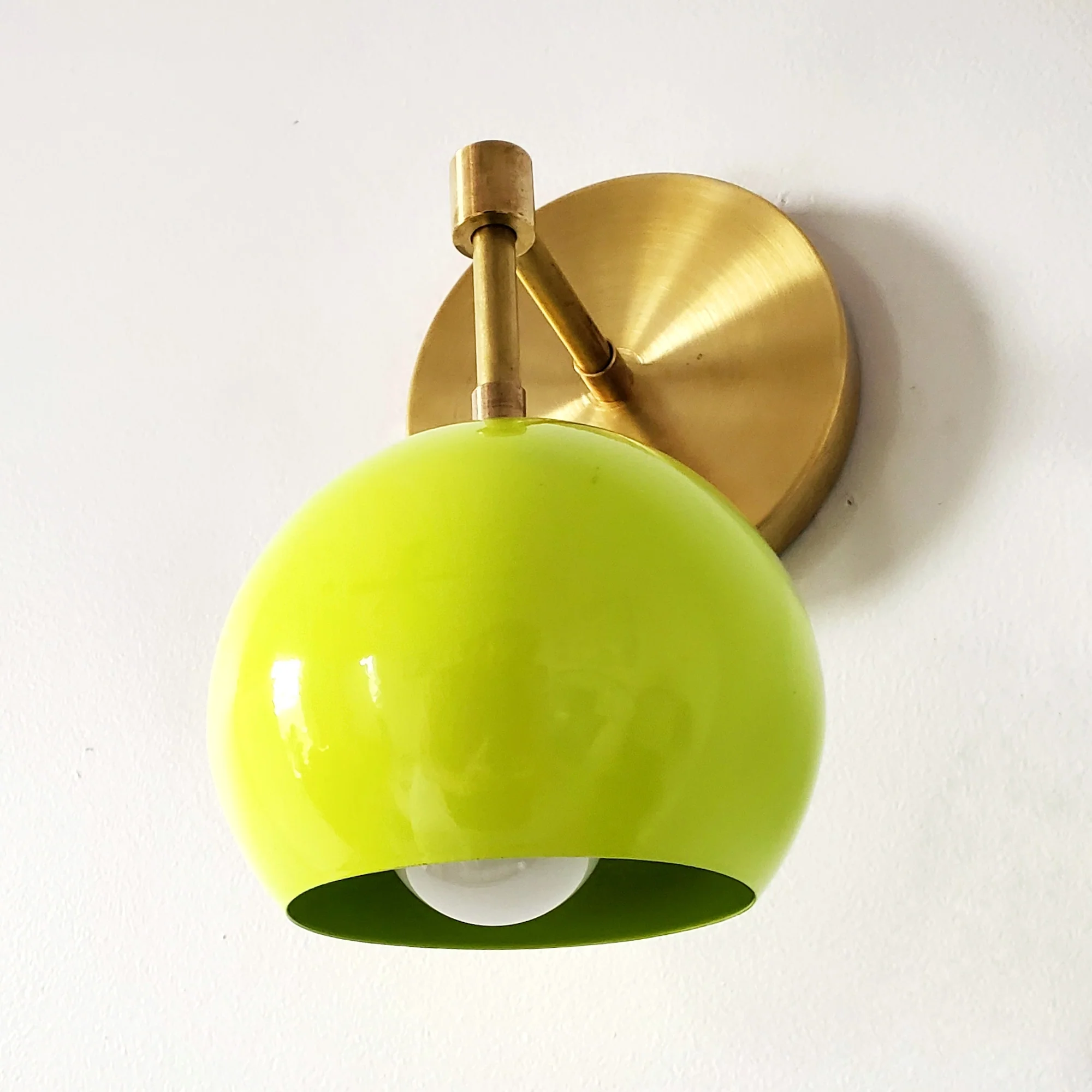 Loa Sconce with Chartreuse Shade - Image 6