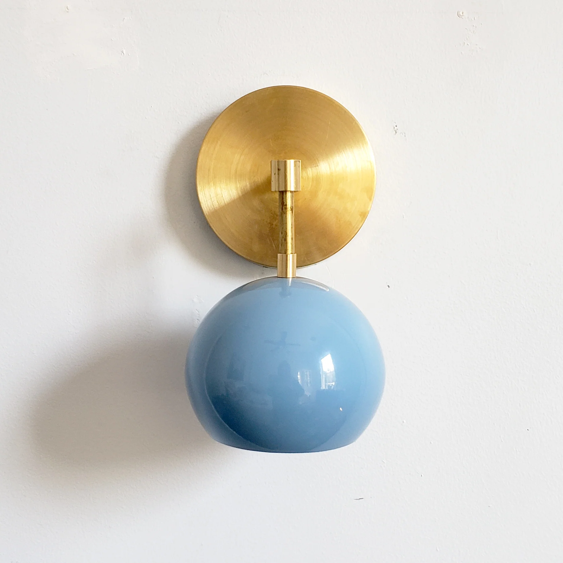 Loa Sconce with Hydrangea Blue Shade - Image 12