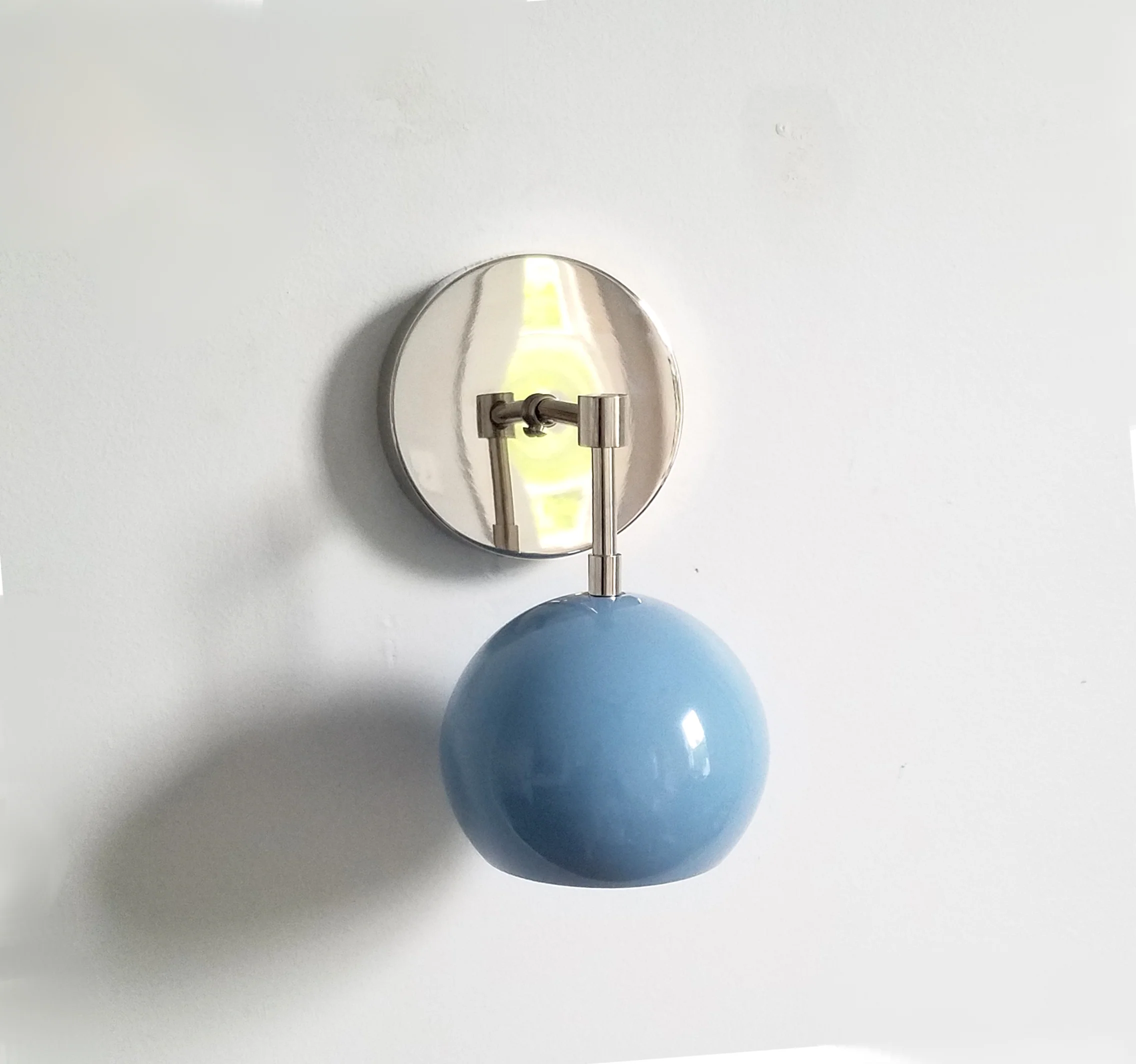 Loa Sconce with Hydrangea Blue Shade - Image 13