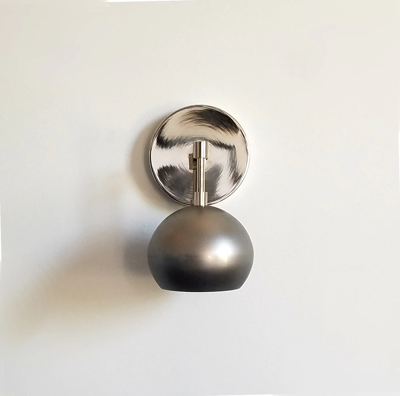Loa Sconce with Raw Steel Shade - Image 4