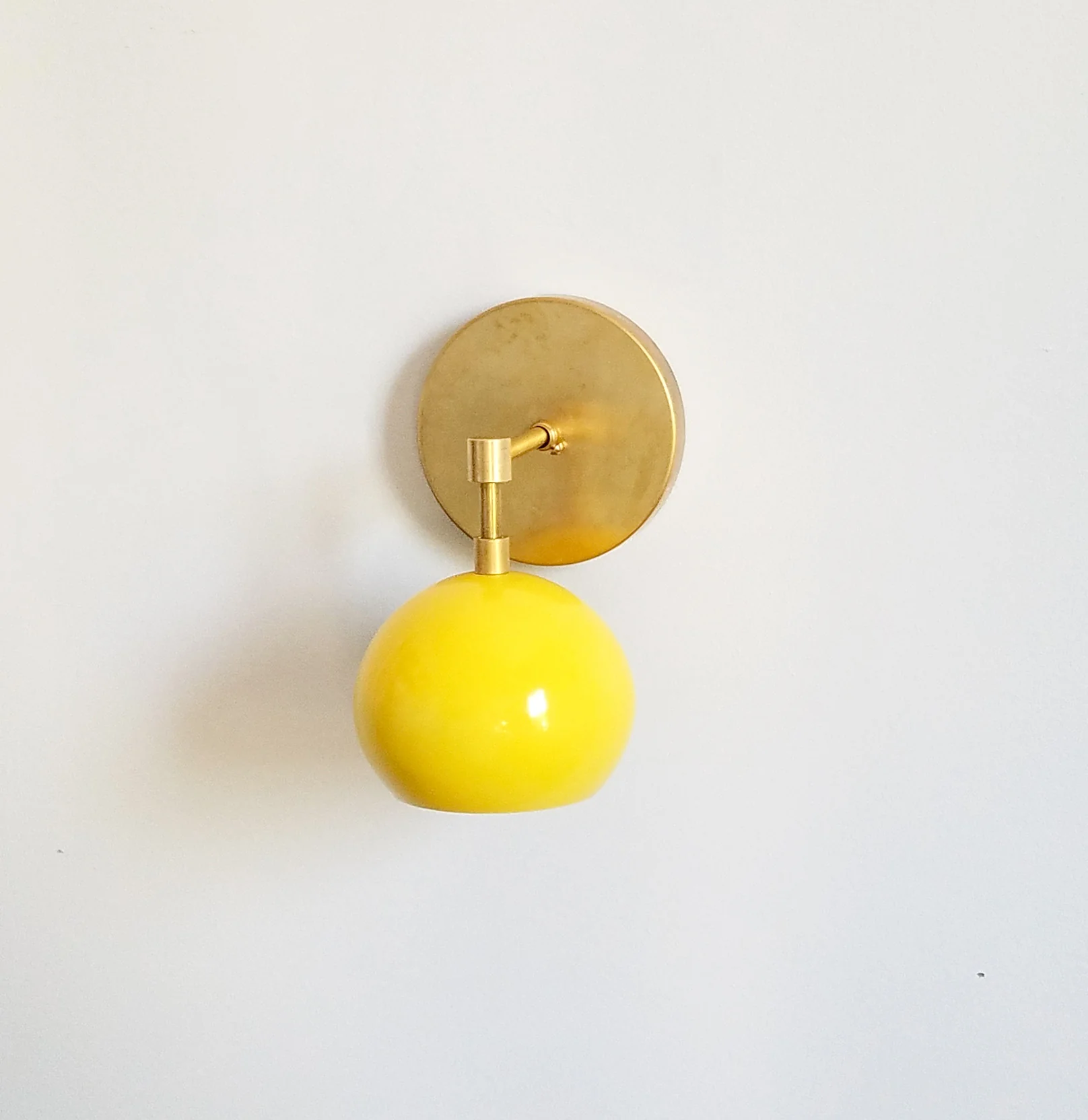 Loa Sconce with Yellow Shade - Image 10