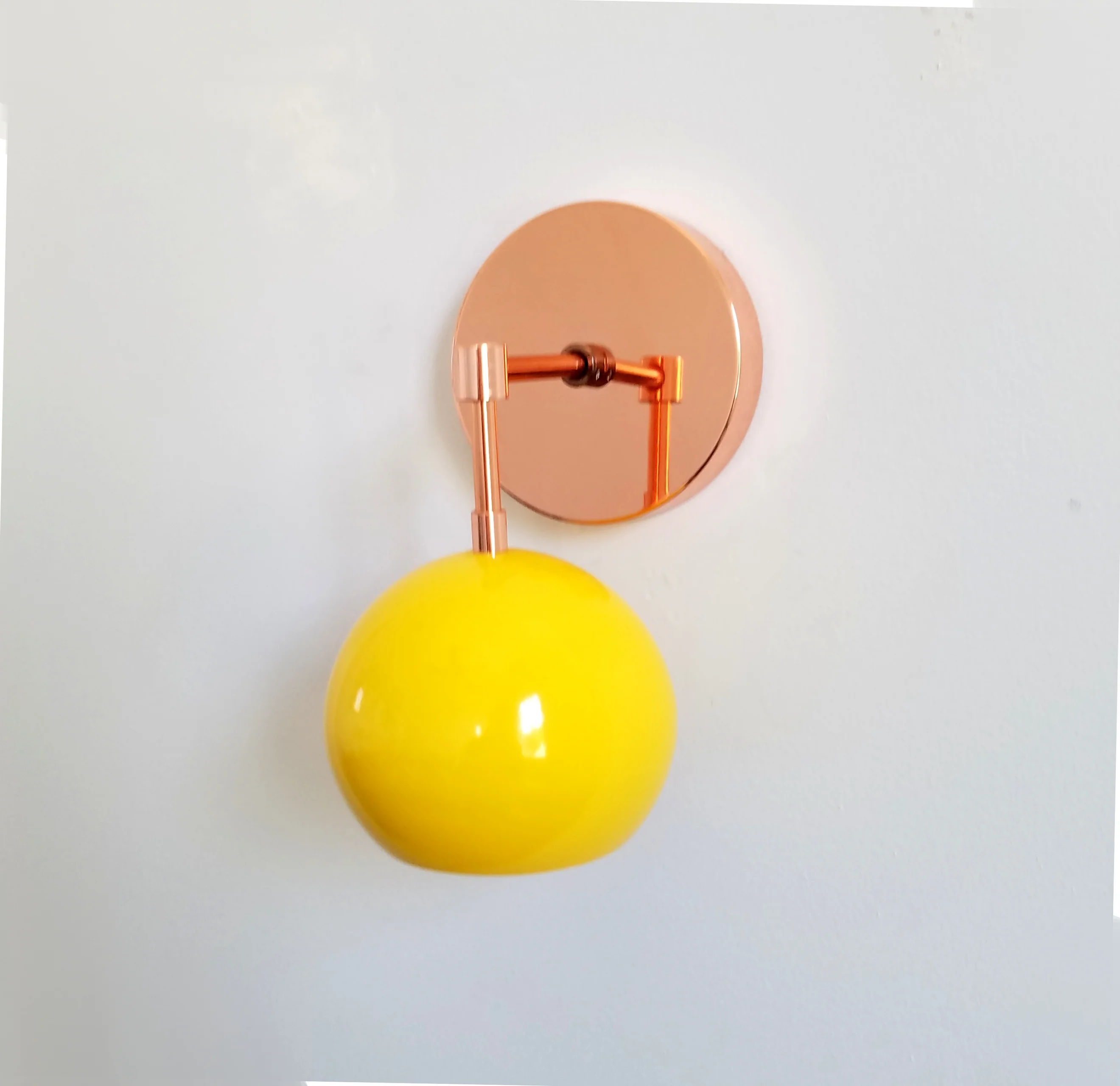 Loa Sconce with Yellow Shade - Image 11