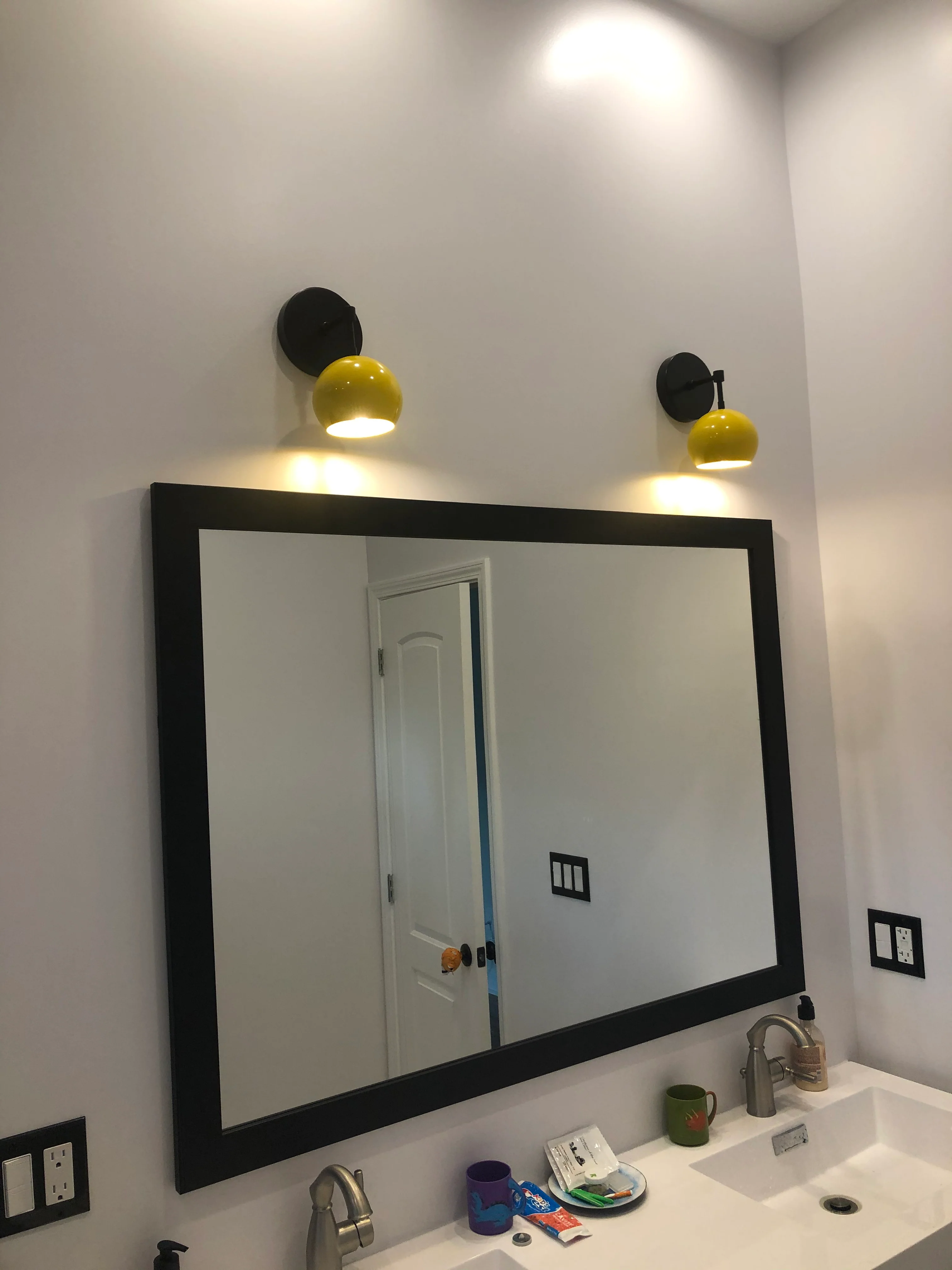 Loa Sconce with Yellow Shade - Image 4