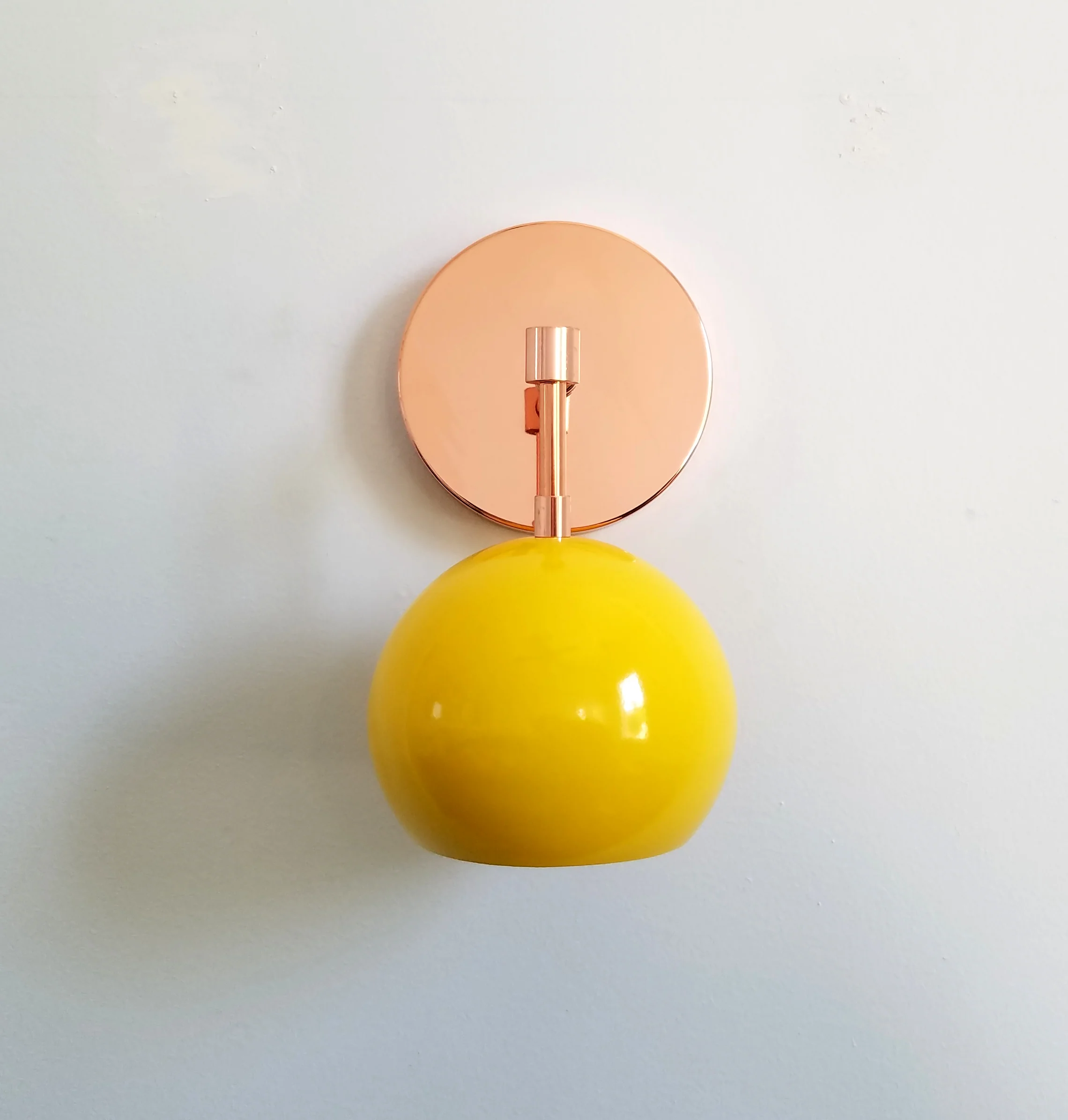Loa Sconce with Yellow Shade - Image 7