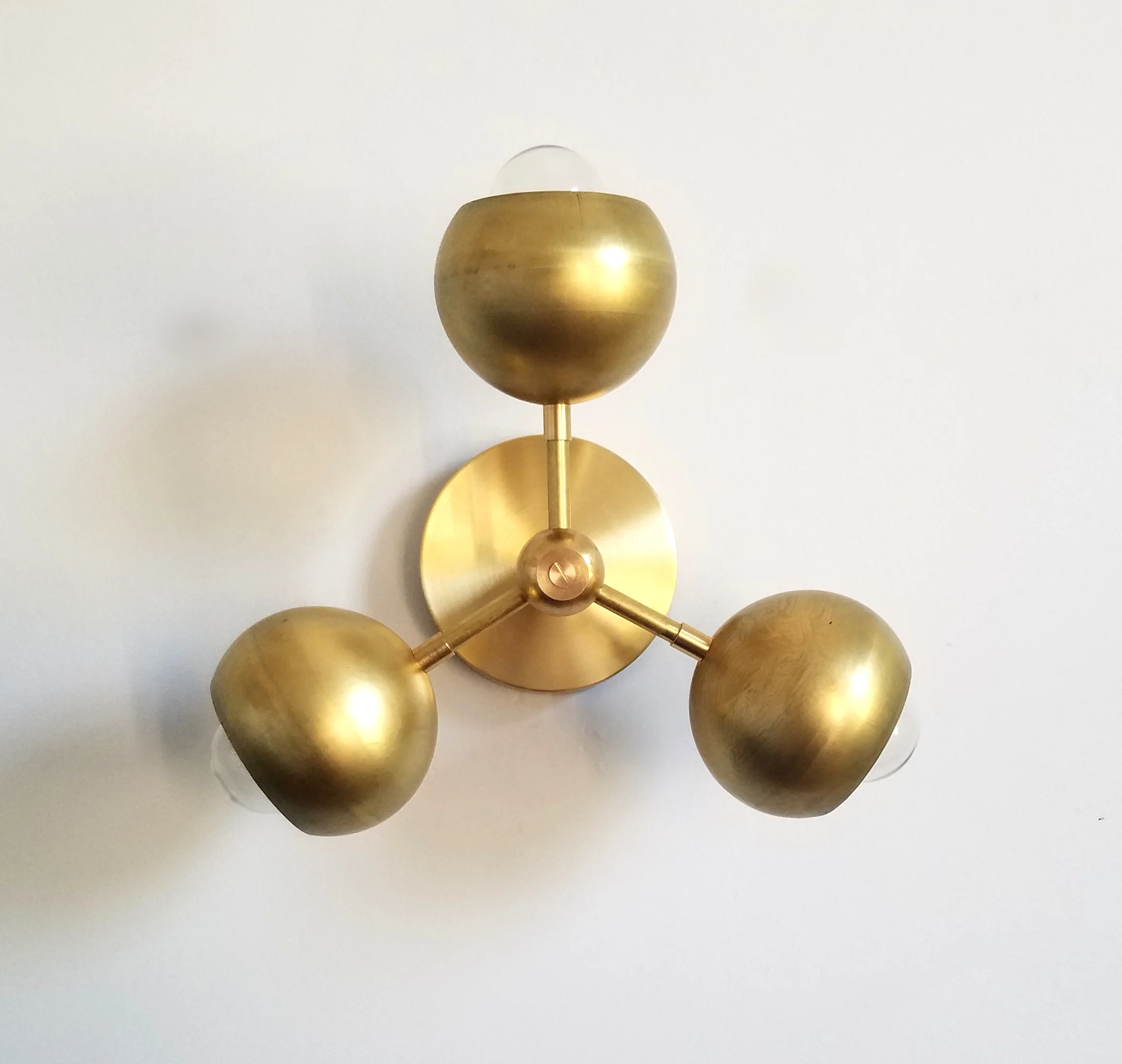 Mini Loa Bicycle Club Sconce or Flushmount with Brass Shades - Image 6