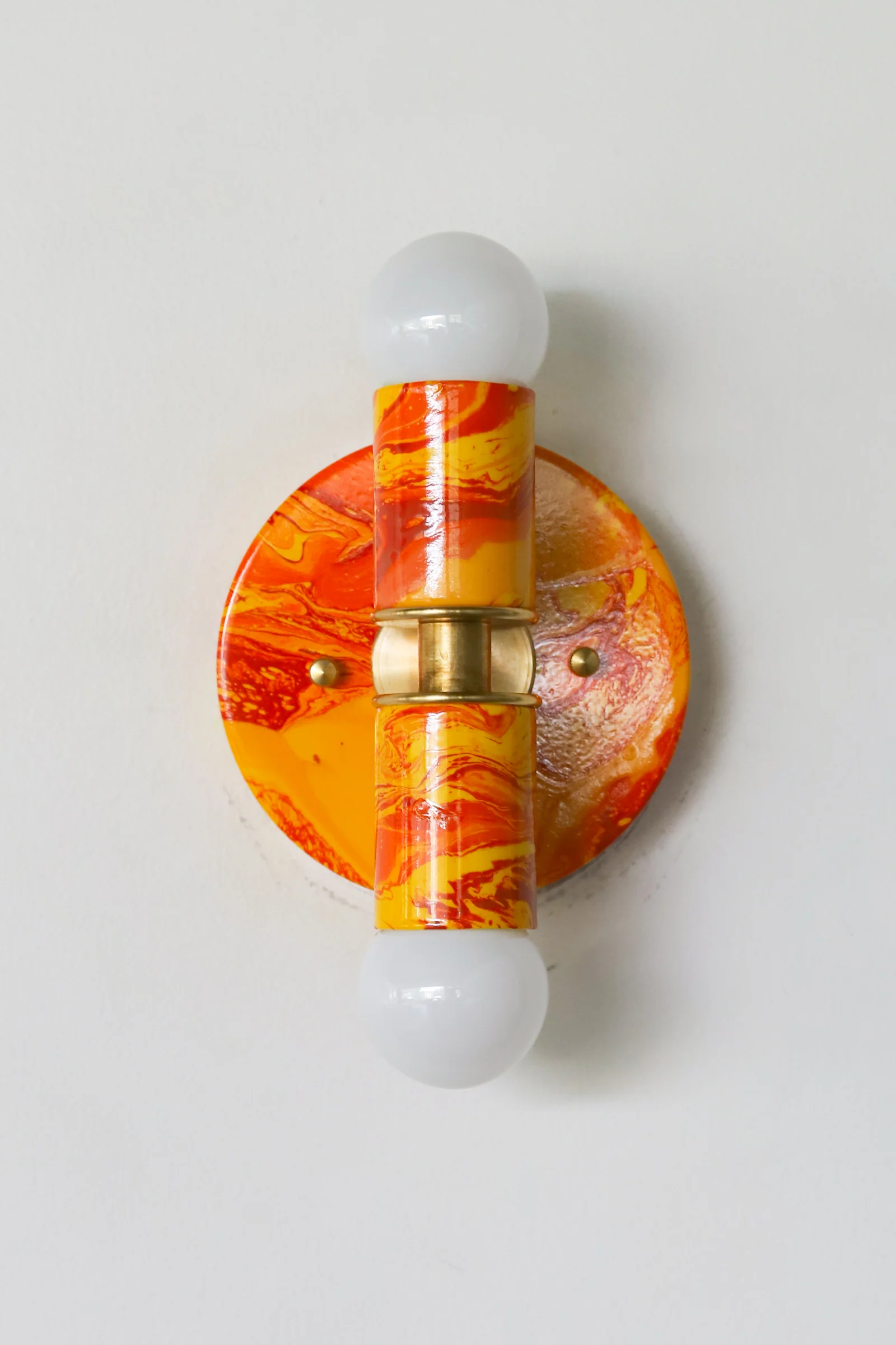 Orange Marbled Small Thalia Sconce - Image 15