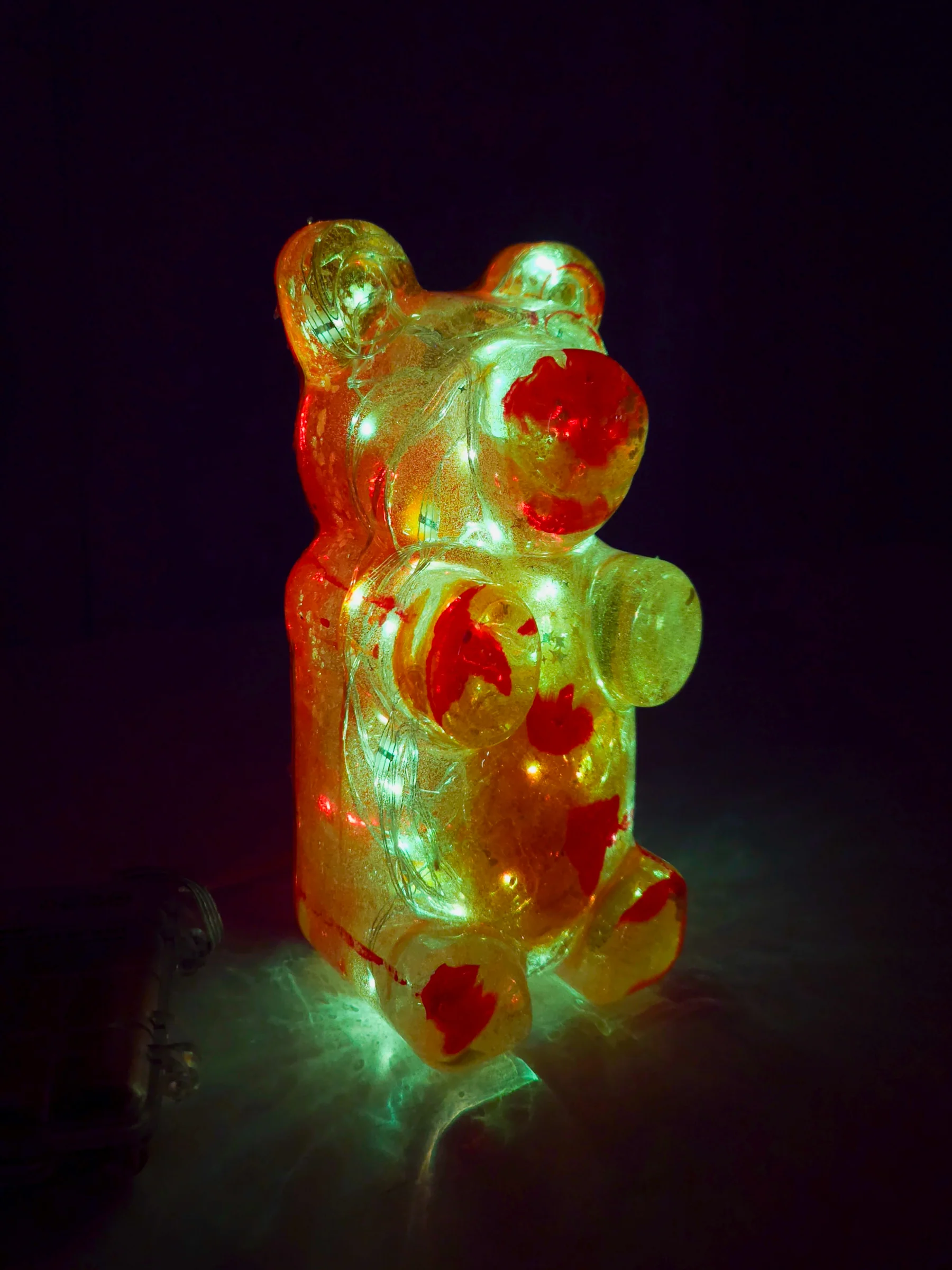 Orange & Red Color Drip Nightlight Bear - Image 3