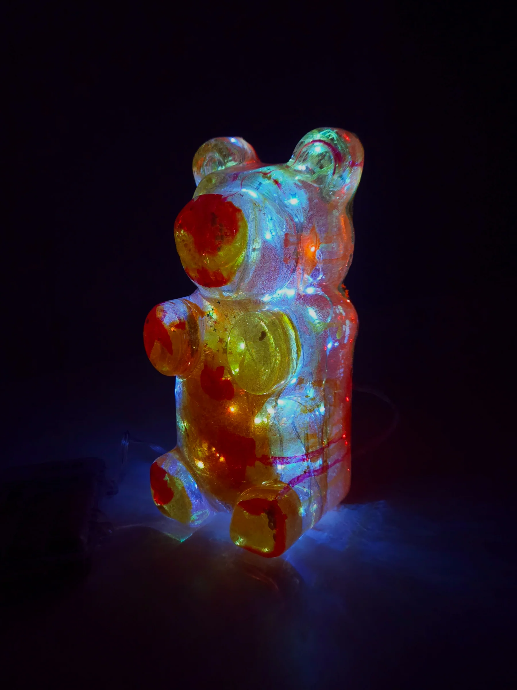 Orange & Red Color Drip Nightlight Bear - Image 5