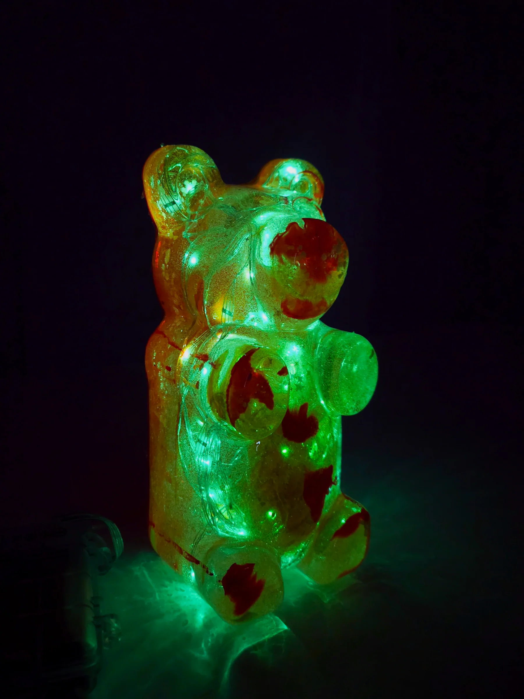 Orange & Red Color Drip Nightlight Bear - Image 6