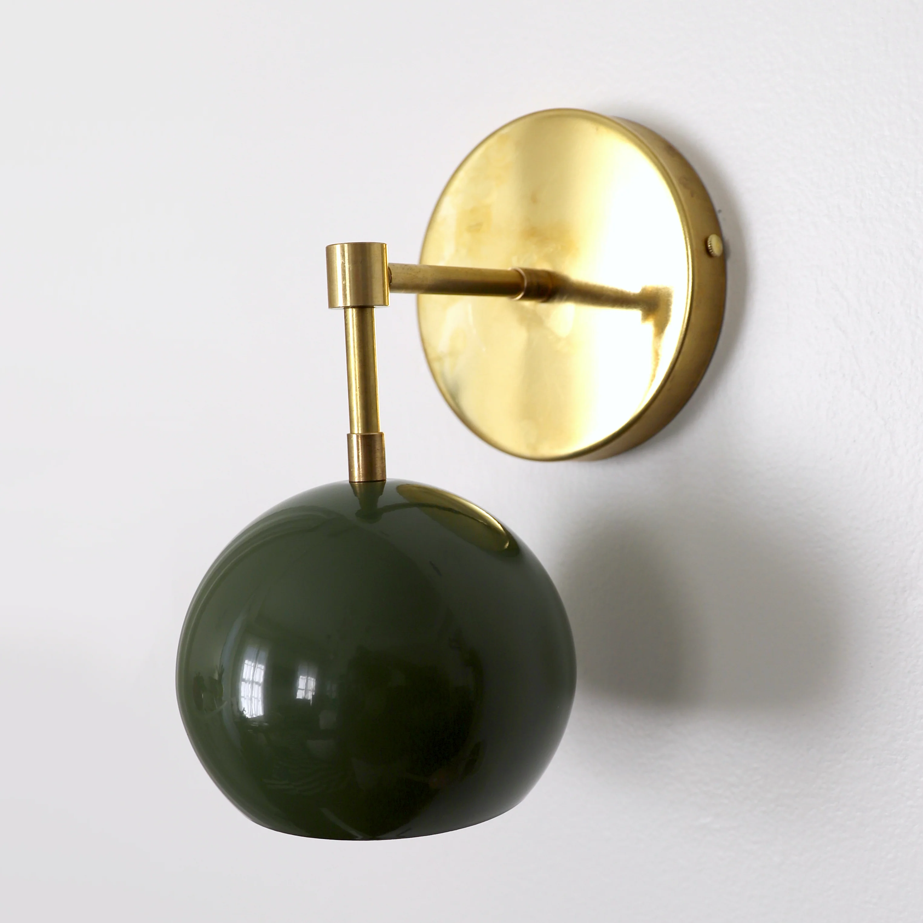 Quick Ship Loa Sconce with Olive Shade - Image 4