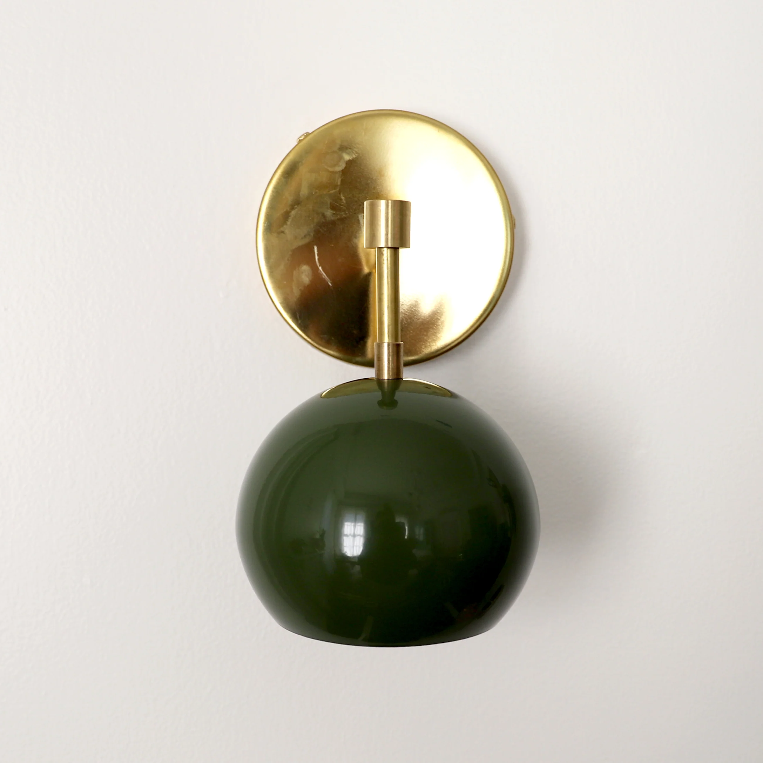 Quick Ship Loa Sconce with Olive Shade - Image 6