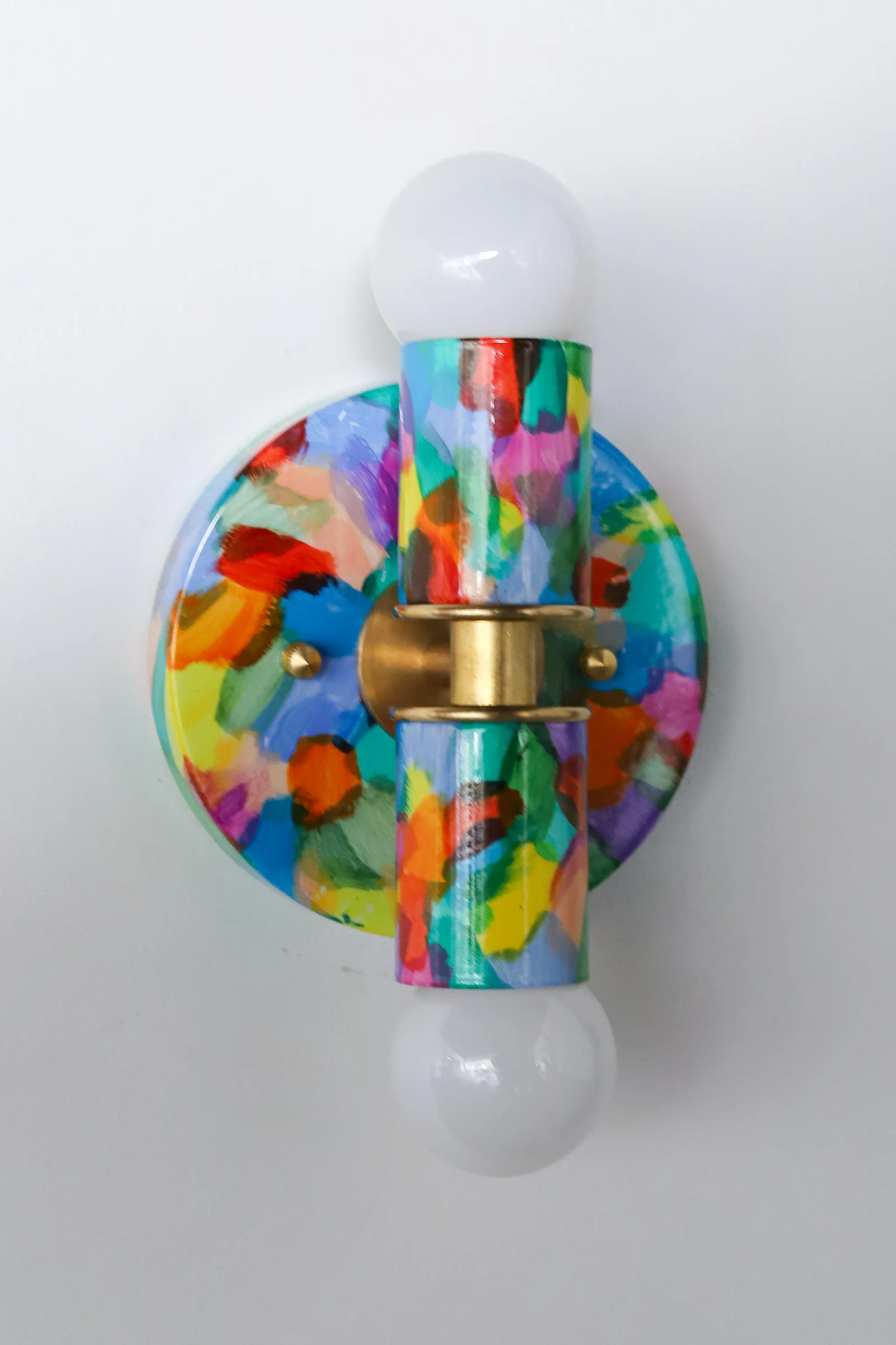 Rainbow Hand-Painted Thalia Sconce - Image 10