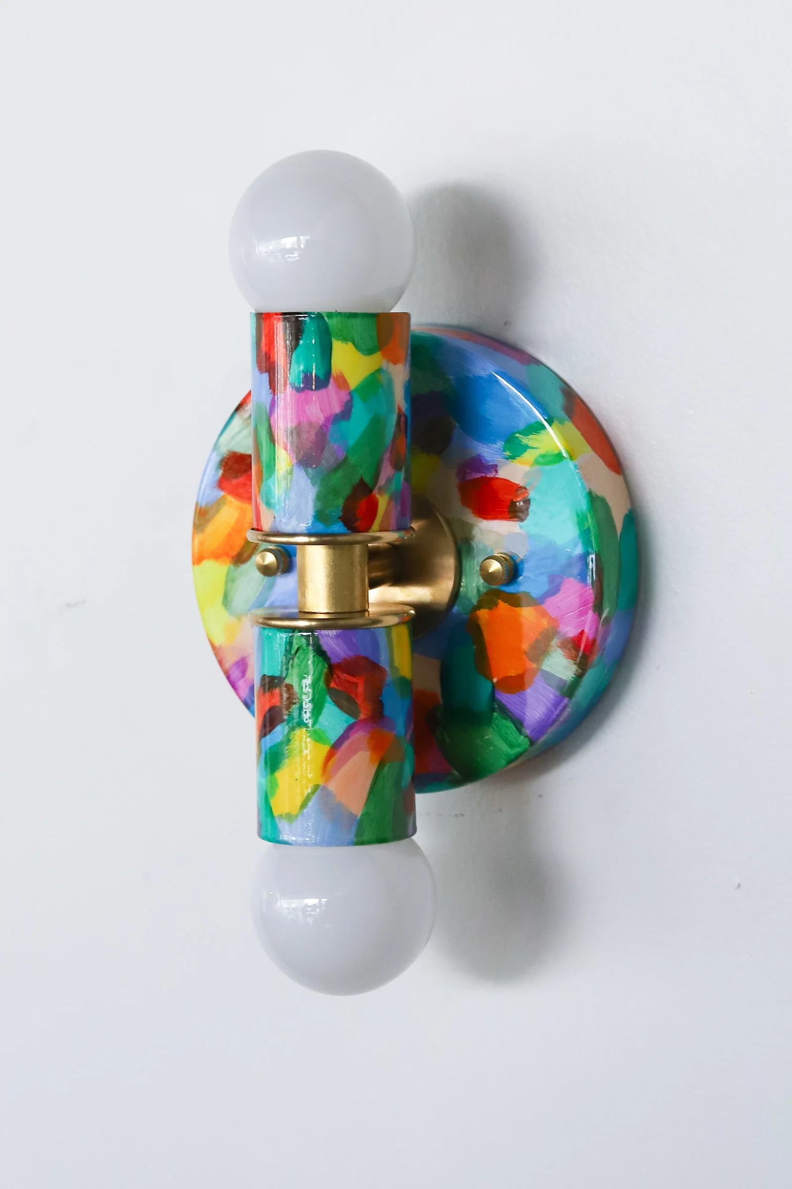 Rainbow Hand-Painted Thalia Sconce - Image 11