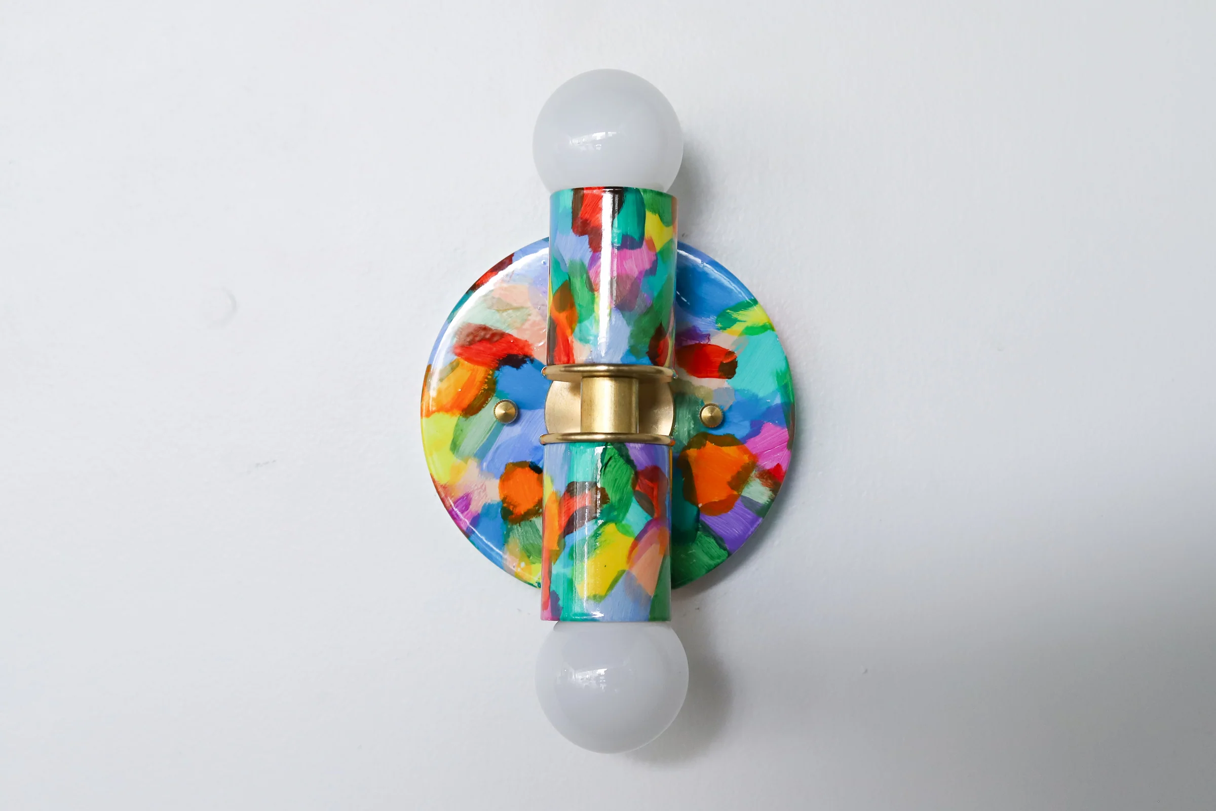 Rainbow Hand-Painted Thalia Sconce - Image 12