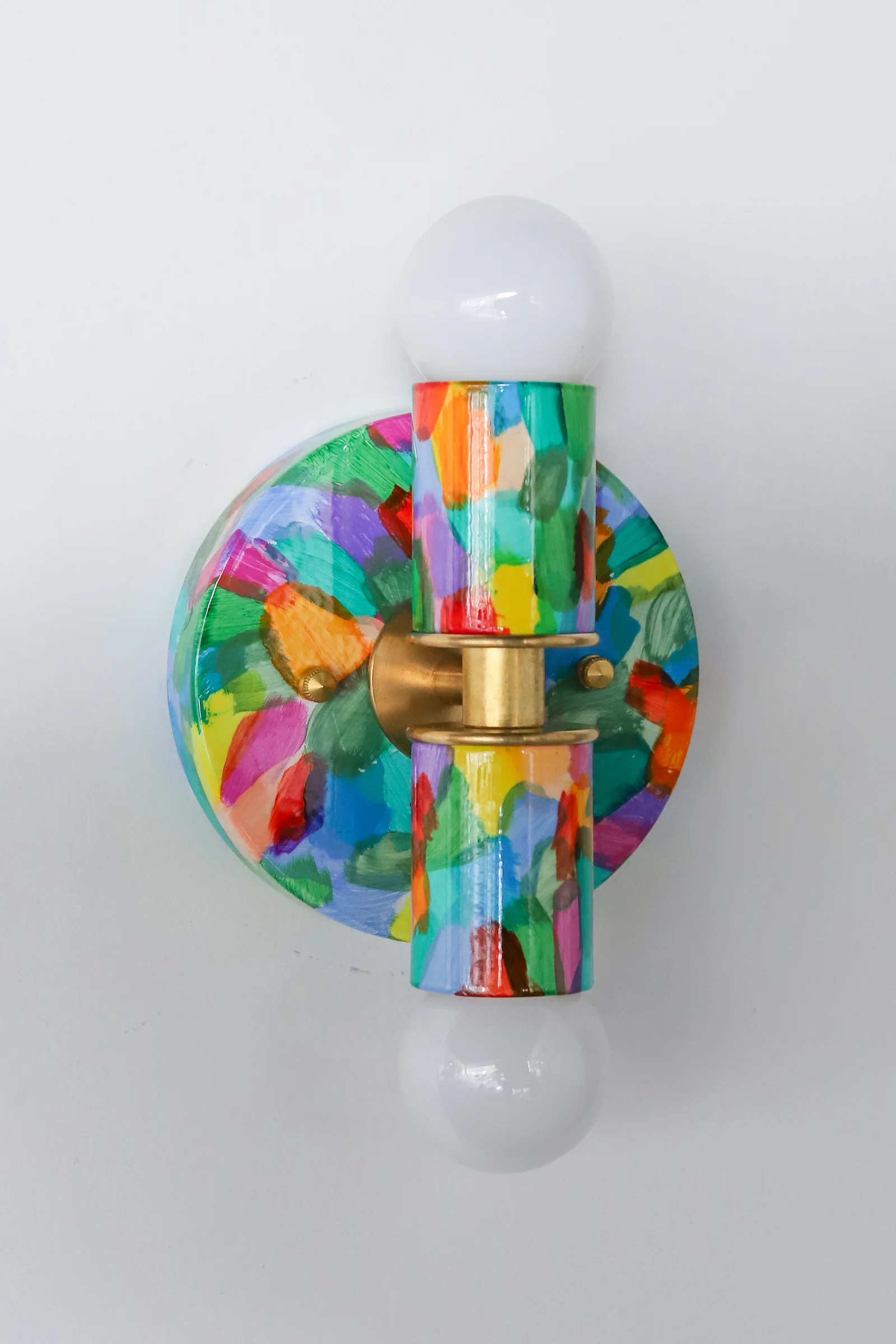 Rainbow Hand-Painted Thalia Sconce - Image 3
