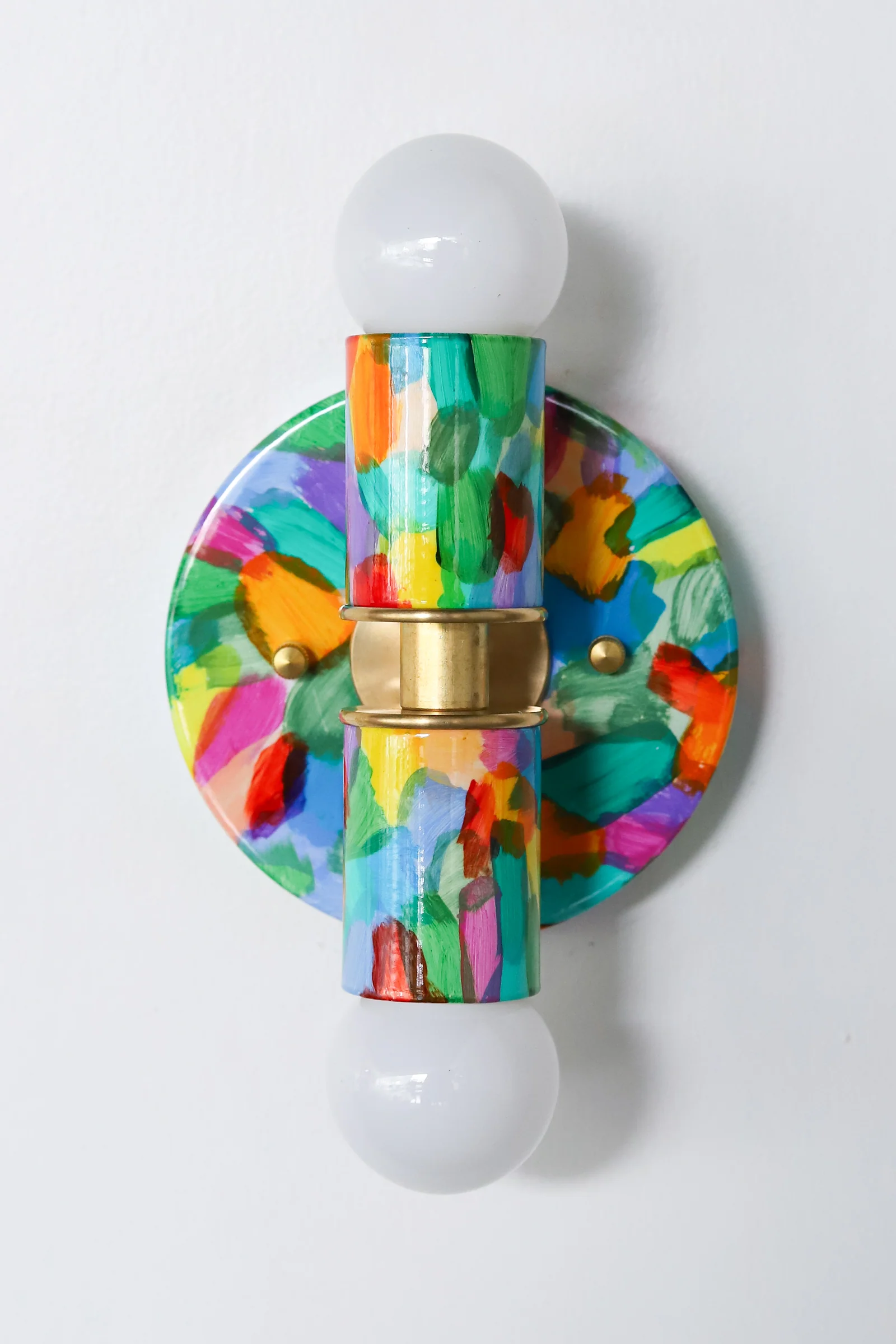 Rainbow Hand-Painted Thalia Sconce - Image 4