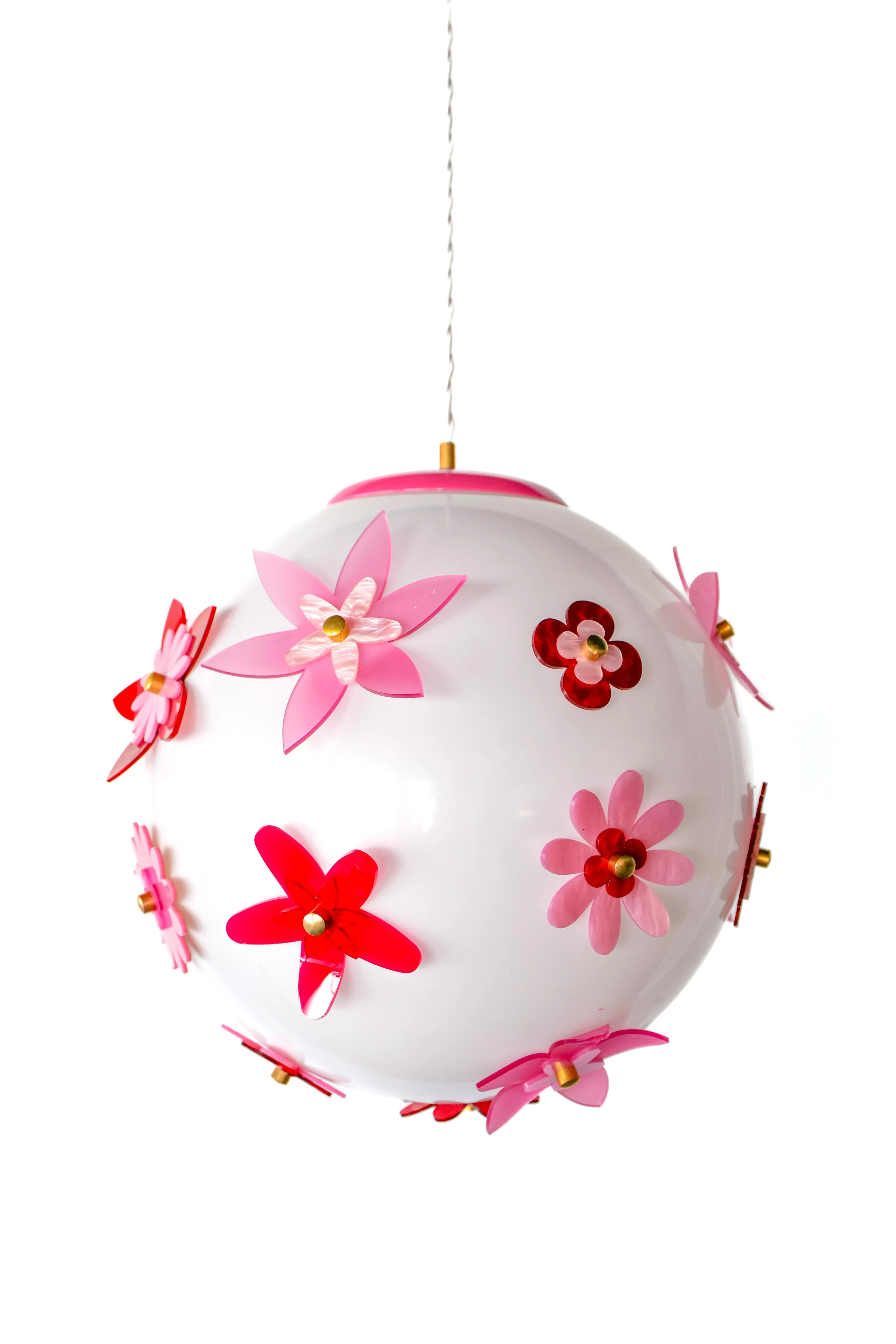 Red & Pink Blossom Globe Chandelier — One of a Kind (Copy) - Image 5