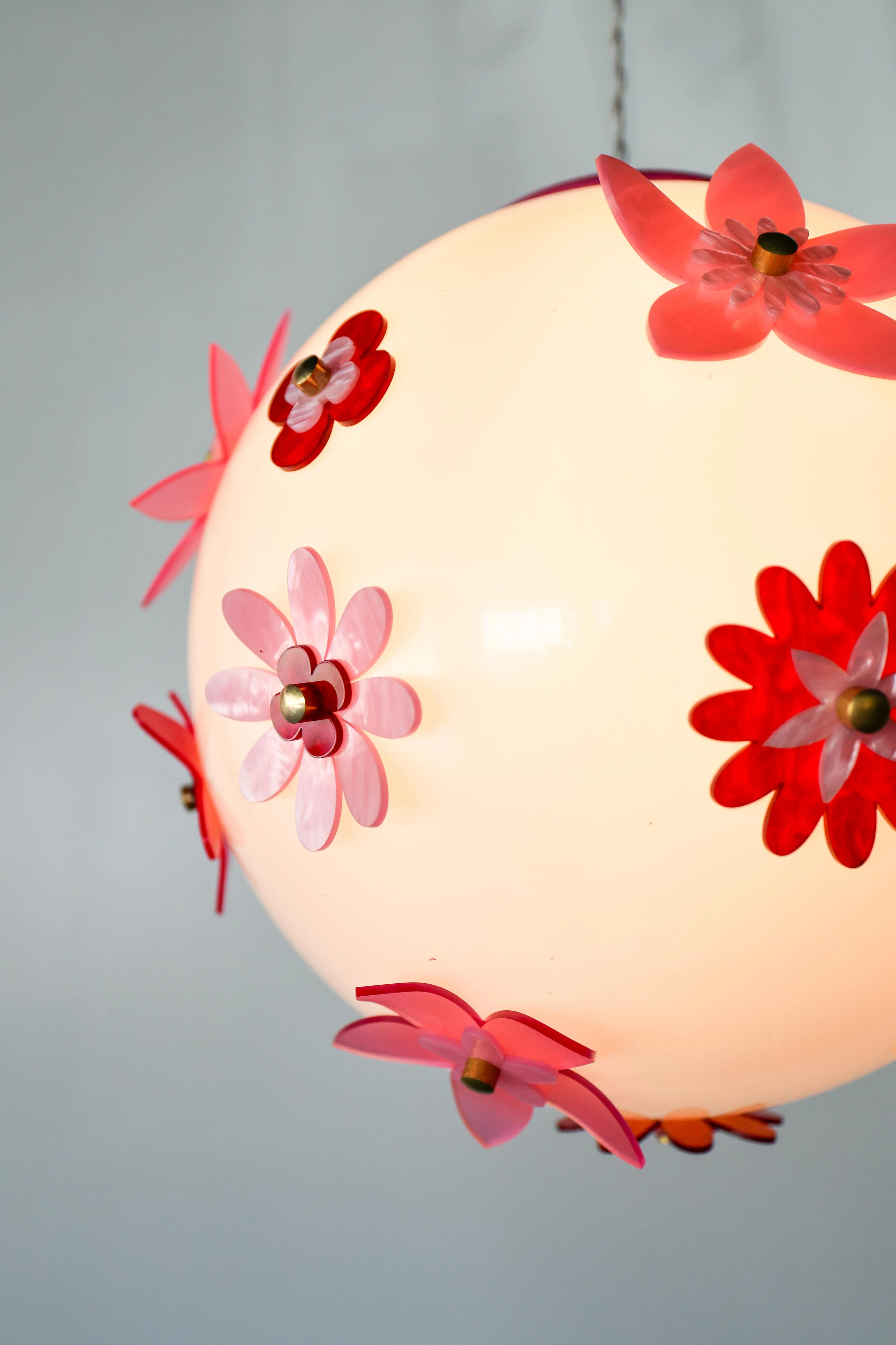 Red & Pink Blossom Globe Chandelier — One of a Kind (Copy) - Image 7