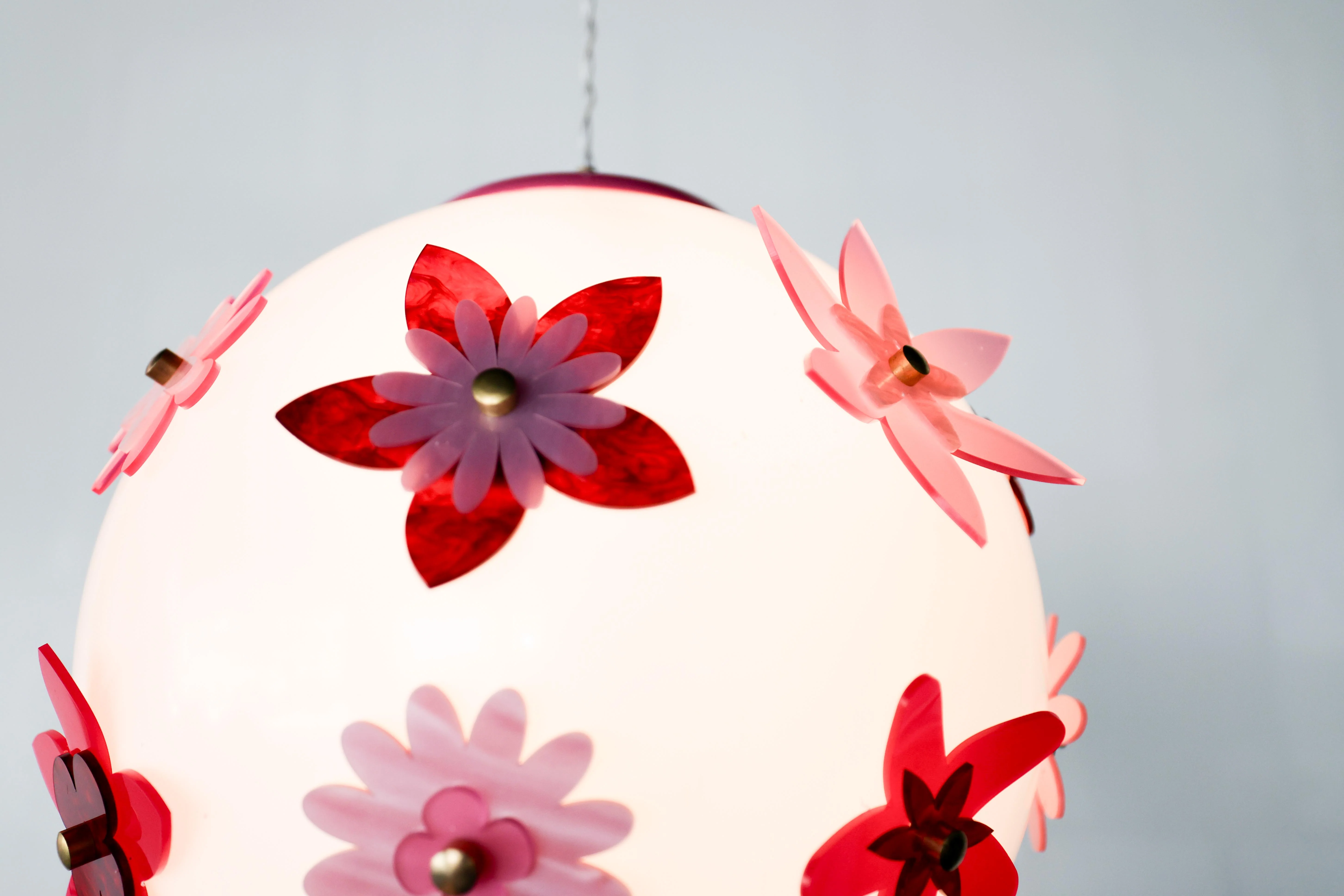 Red & Pink Blossom Globe Chandelier — One of a Kind (Copy) - Image 8