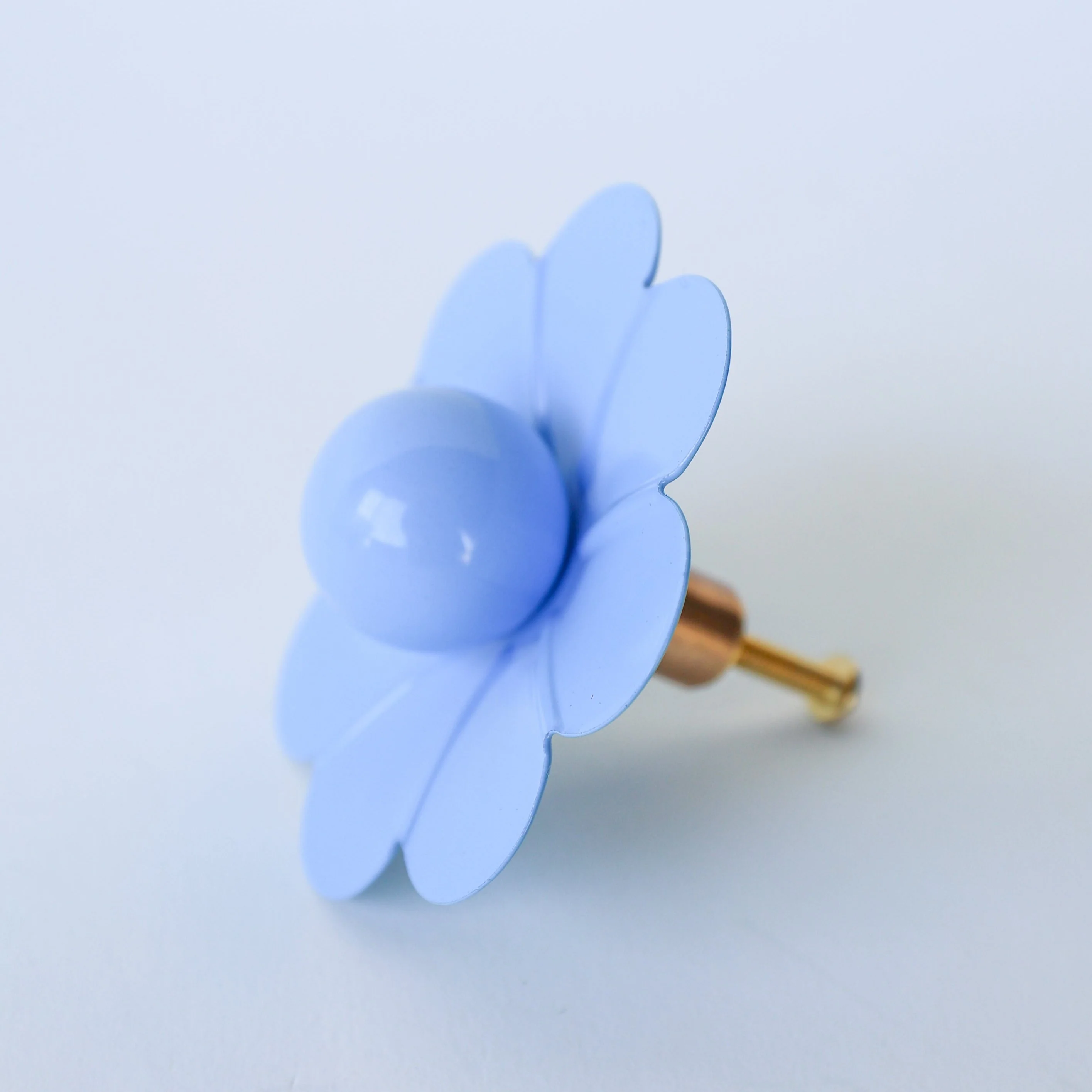 Solid Color Daisy Drawer Pull with a Ball - Image 2