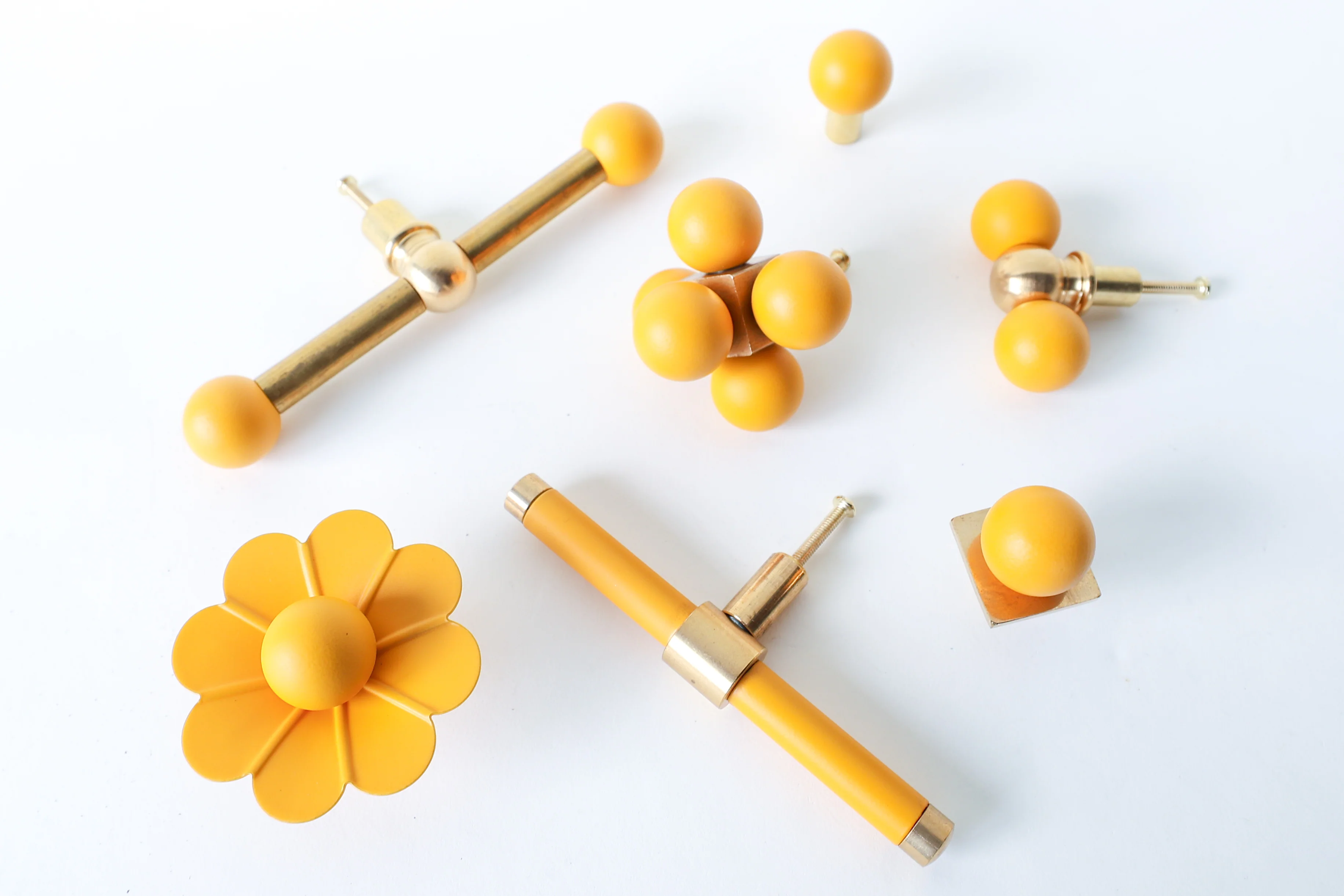 Solid Color Daisy Drawer Pull with a Ball - Image 5