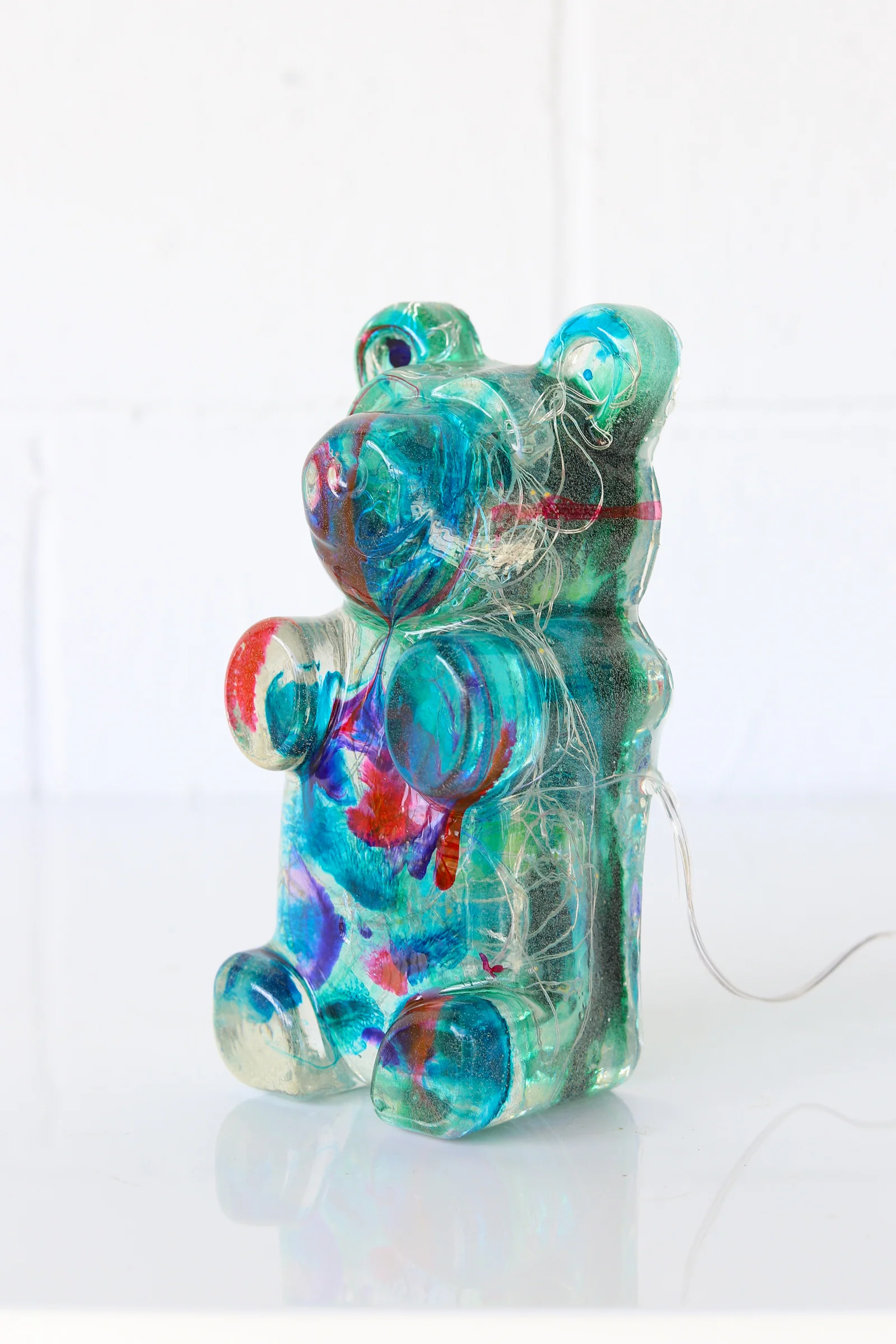 Teal, Purple, Pink Color Drip Nightlight Bear - Image 2