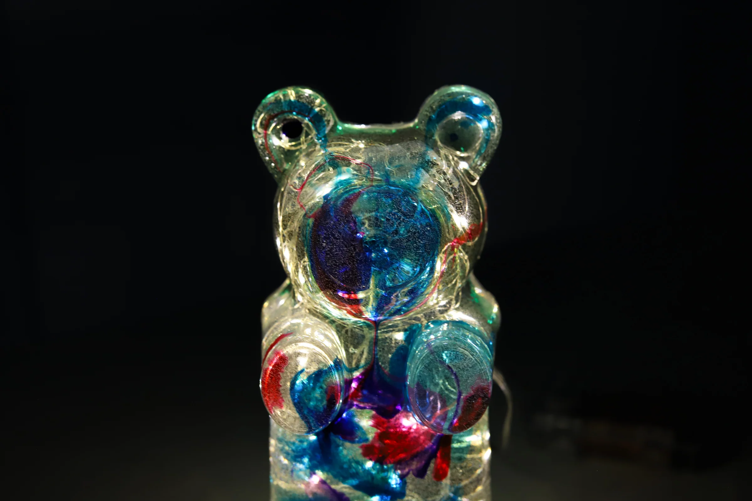 Teal, Purple, Pink Color Drip Nightlight Bear - Image 6