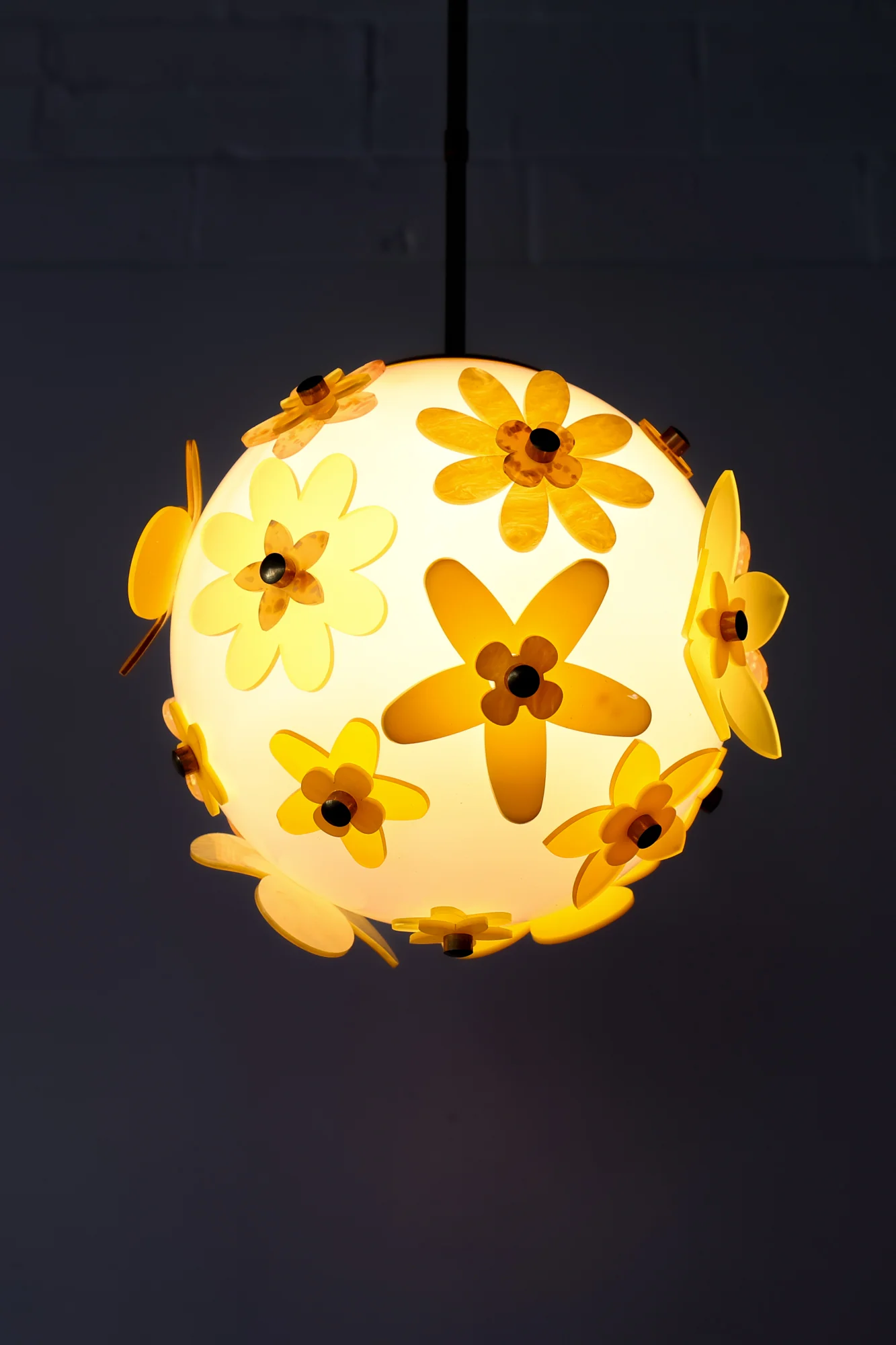 Yellow Blossom Globe Chandelier — One of a Kind - Image 11