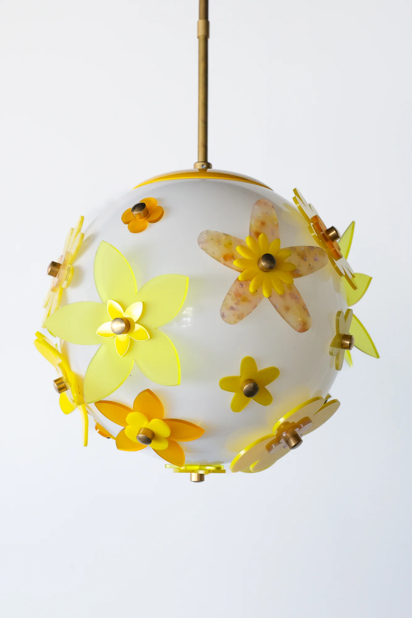 Yellow Blossom Globe Chandelier — One of a Kind - Image 12