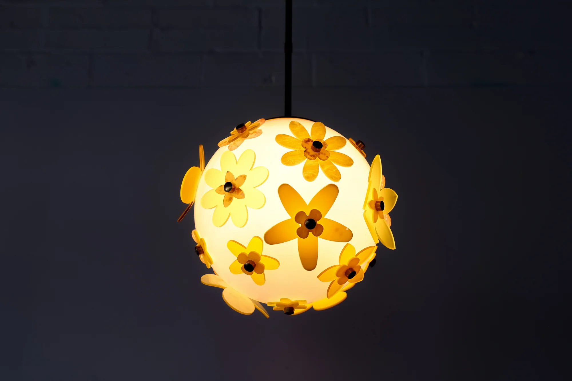 Yellow Blossom Globe Chandelier — One of a Kind - Image 13